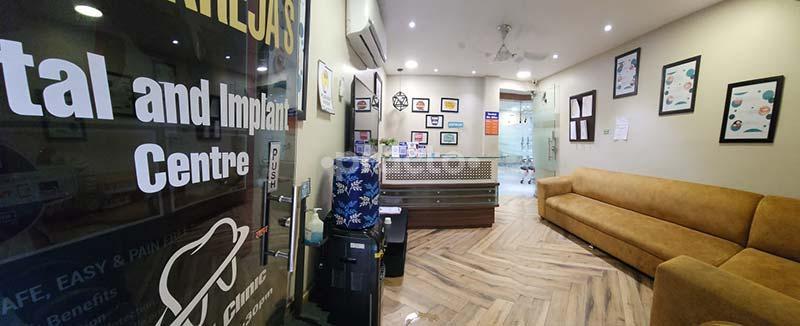 Reception Area at Dr Kukreja Dental Clinic Punjabi Bagh Delhi