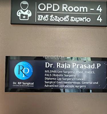Establishment board at Dr. RP Surgical Care Kukatpally Hyderabad