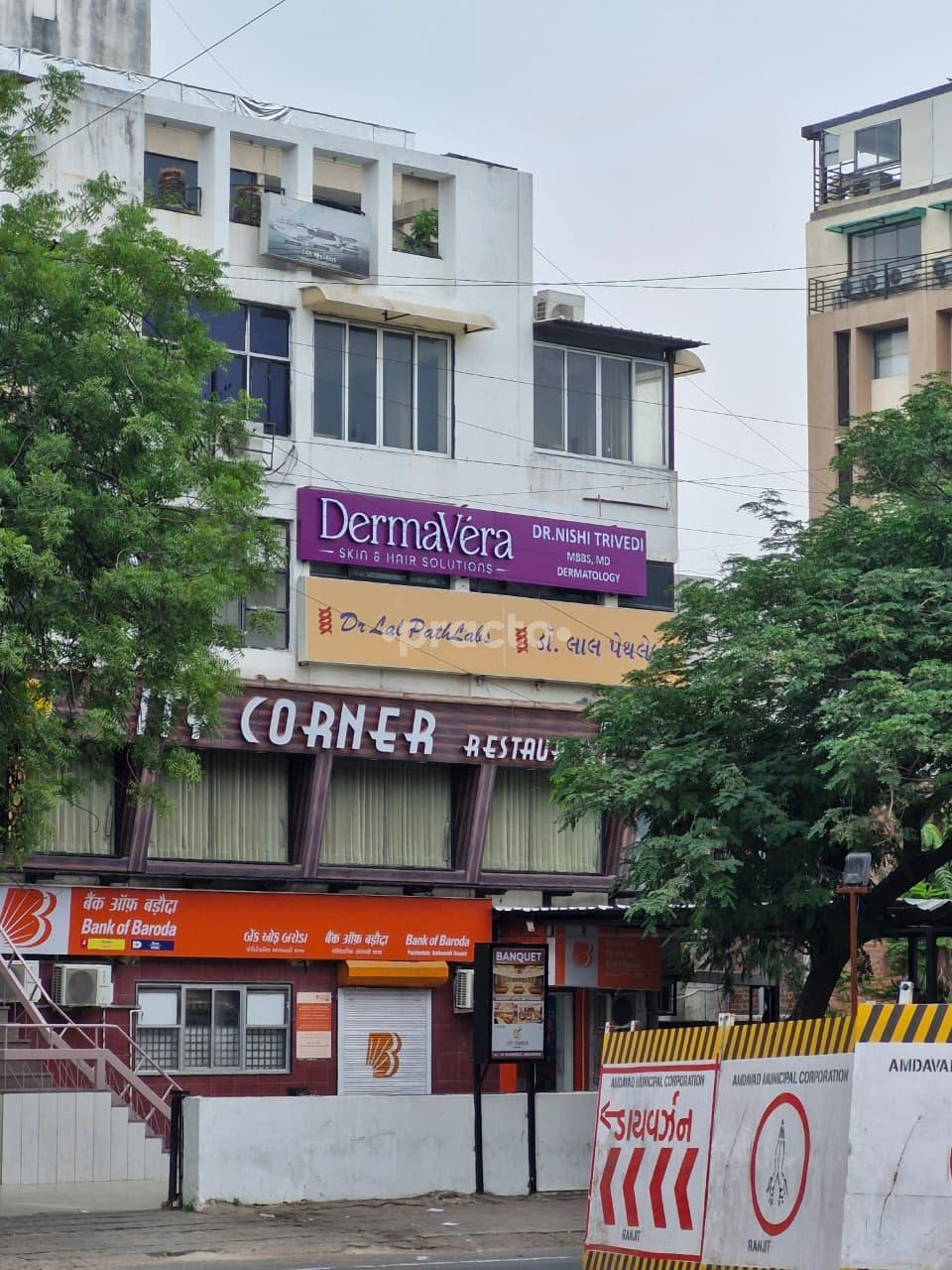 Establishment board at DermaVera Skin and Hair solutions  Ambawadi Ahmedabad