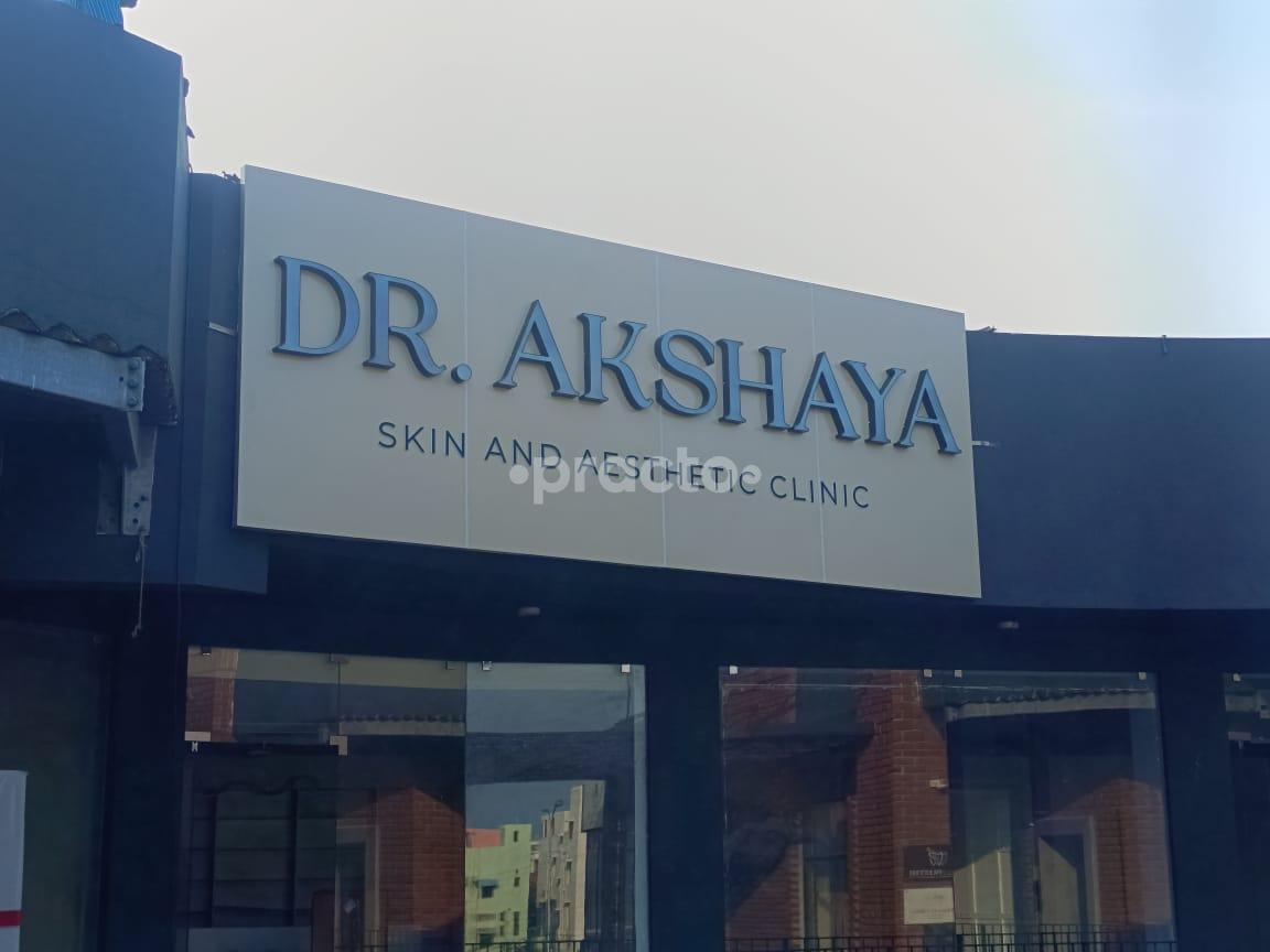 Establishment board at Dr.  Akshaya Skin And Aesthetic Clinic  Injambakkam Chennai
