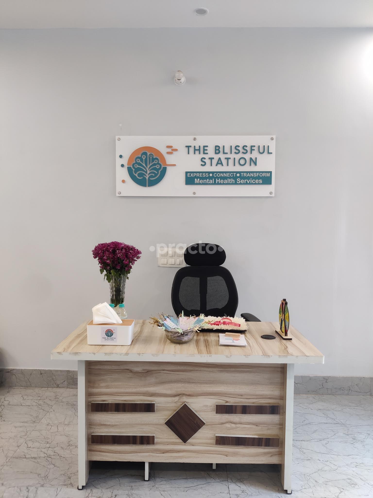 Reception Area at The Blissful Station Gomtinagar Lucknow