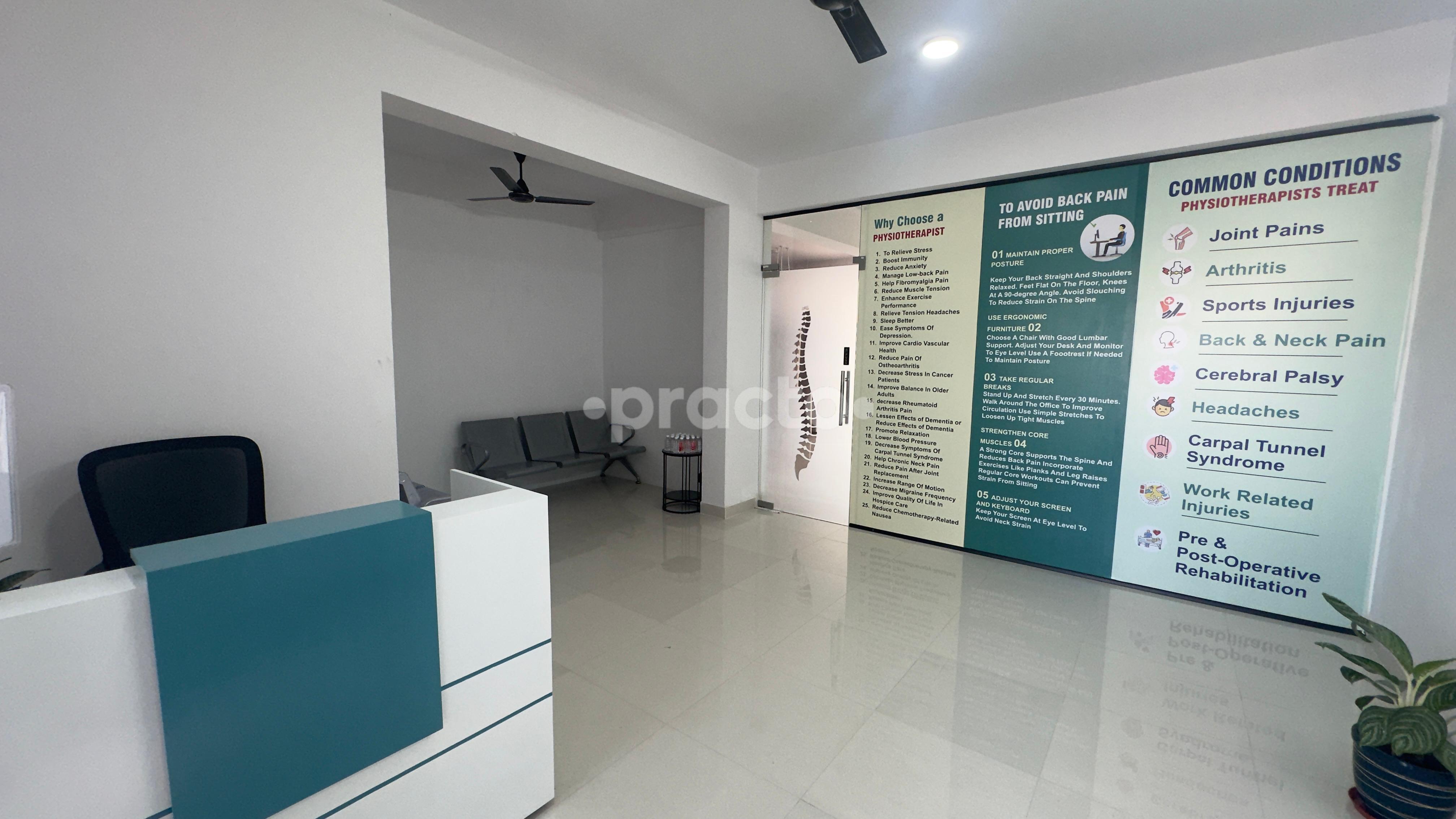 Reception Area at Trinity Physiotherapy and Rehab Clinic Kondapur Hyderabad