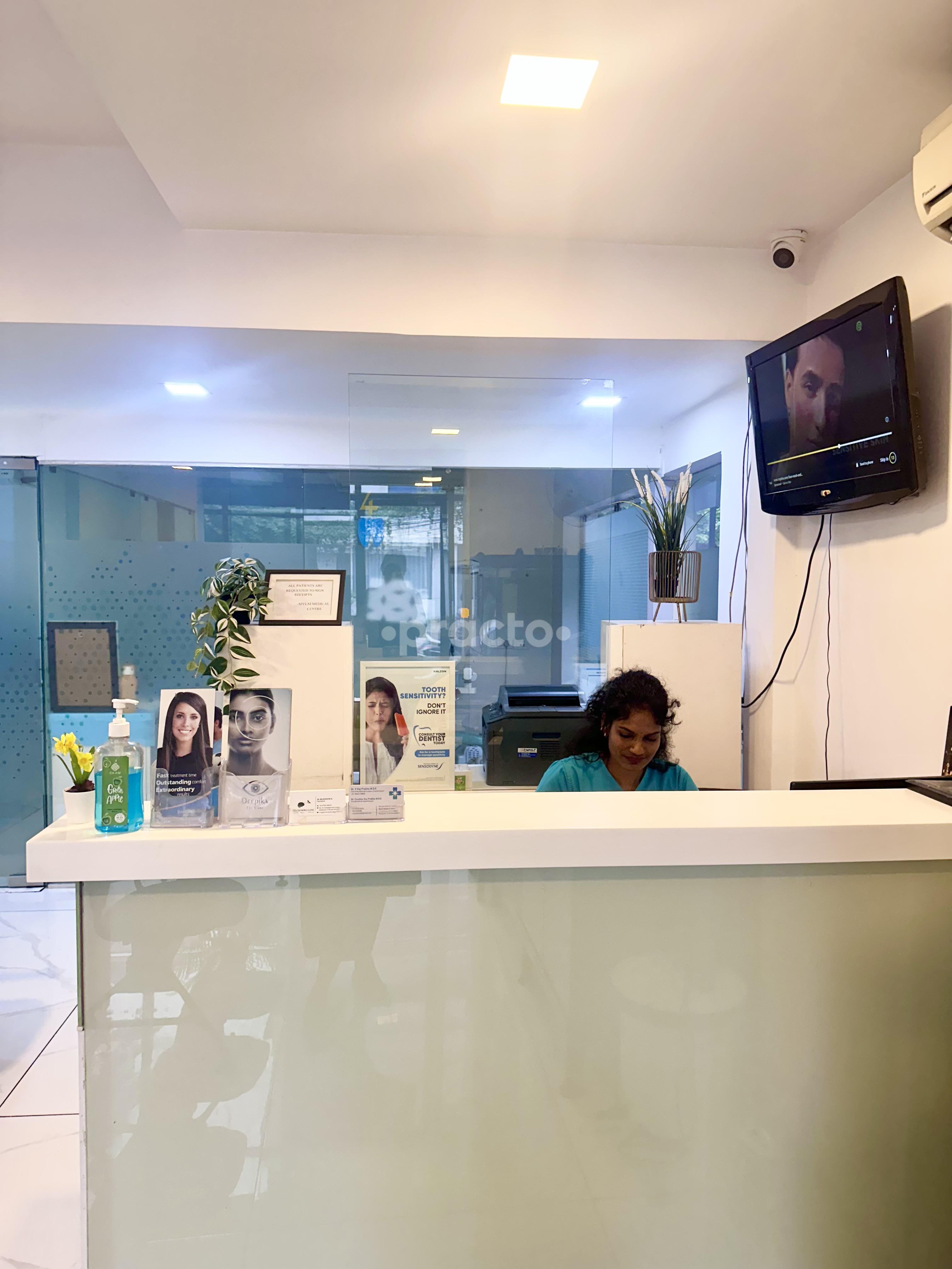 Reception desk at Magizh Mind Clinic Mylapore Chennai