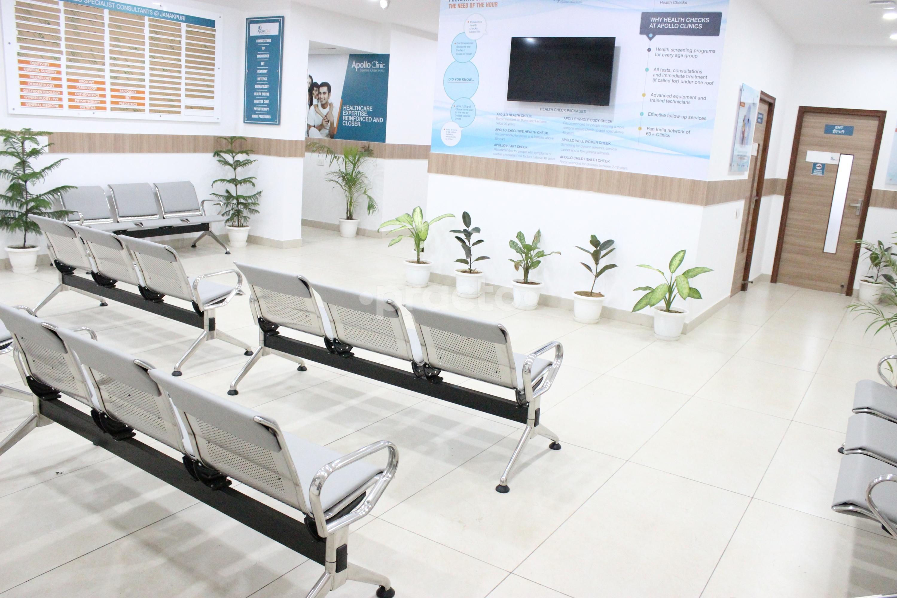 Waiting Area at Apollo Clinic Janakpuri Delhi