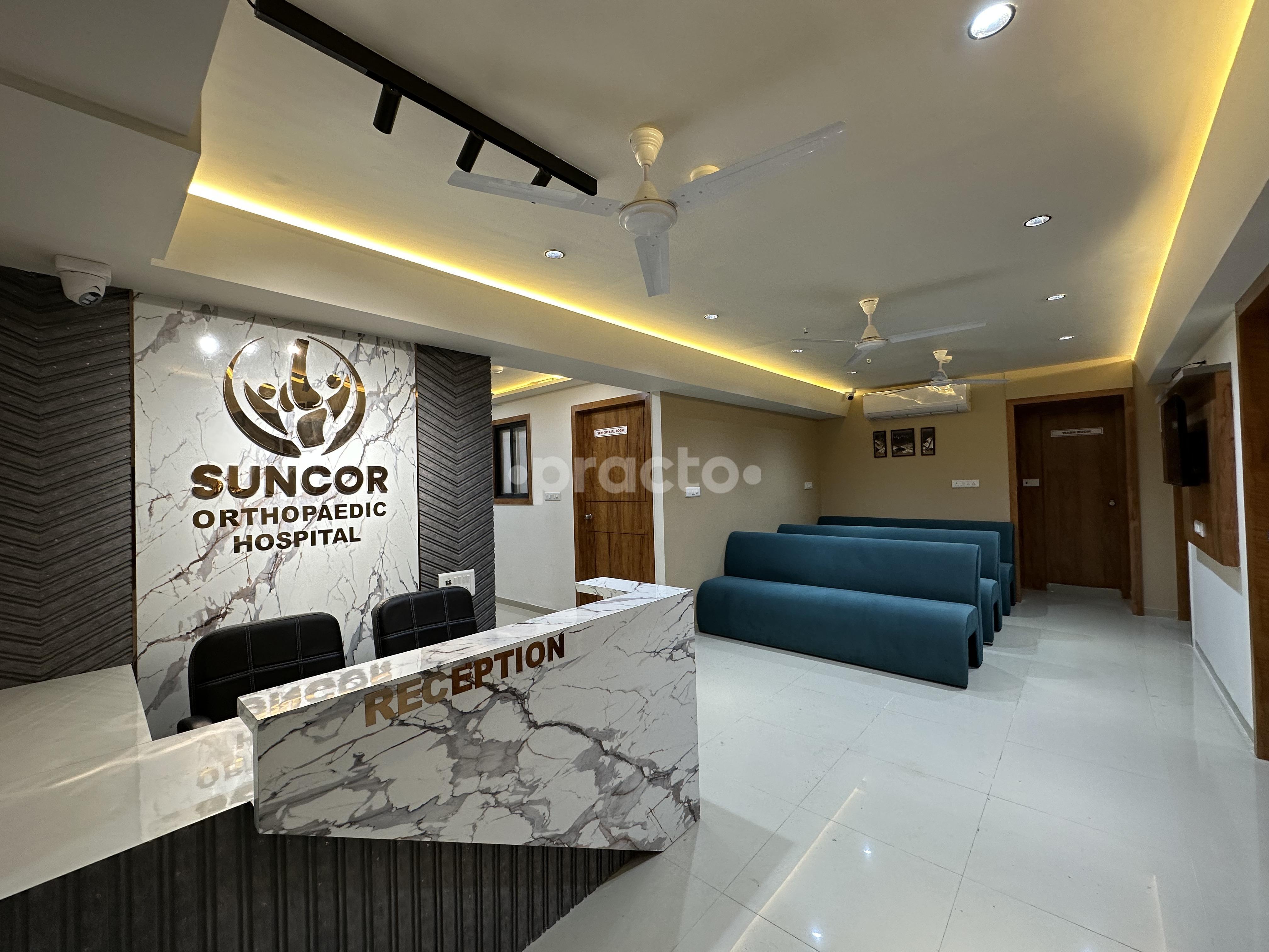 Reception Area at Suncor Orthopaedic Hospital & Joint Replacement Center Ctm Char Rasta Ahmedabad
