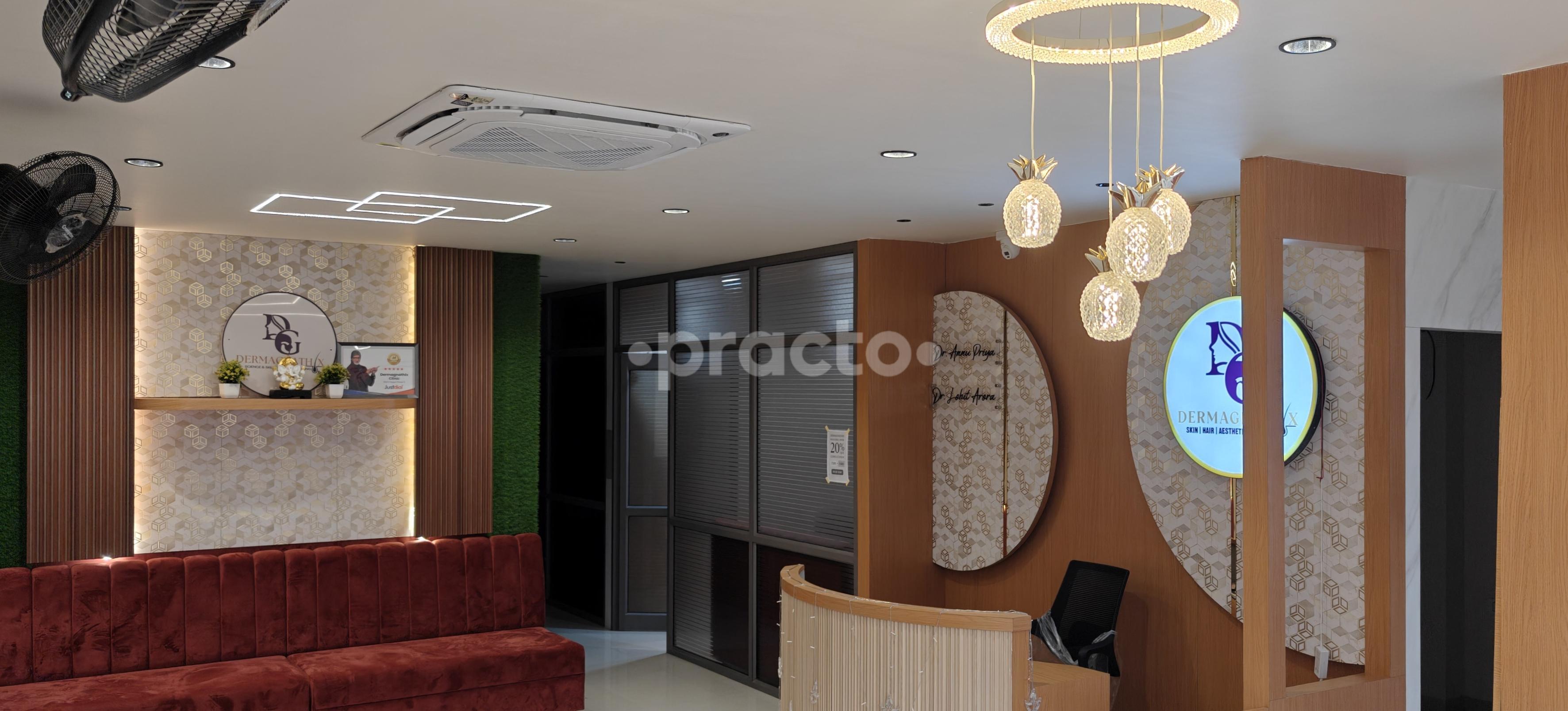 Reception Area at Dermagnathix Clinic Rohit Nagar Bhopal