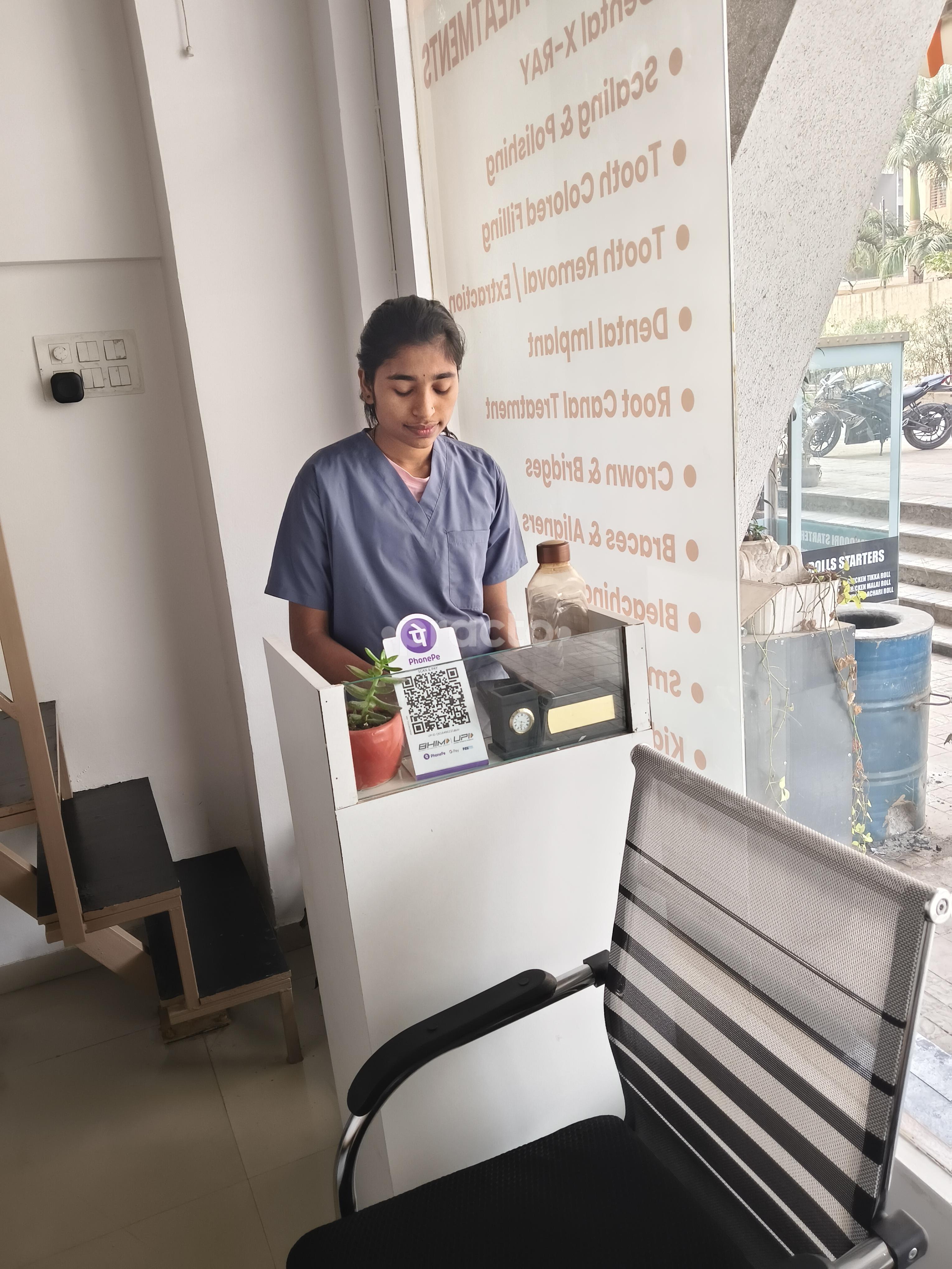 Reception Area at Dr. Tara's Dental Studio Balewadi Pune