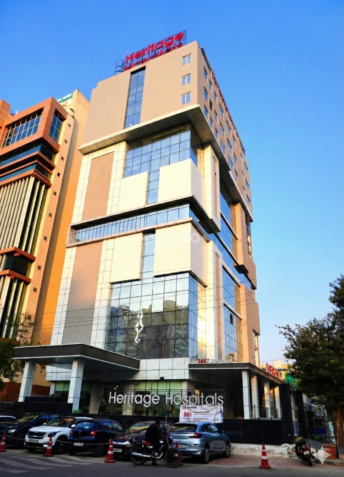 Outside Building at Heritage Hospital Sector 119 Noida