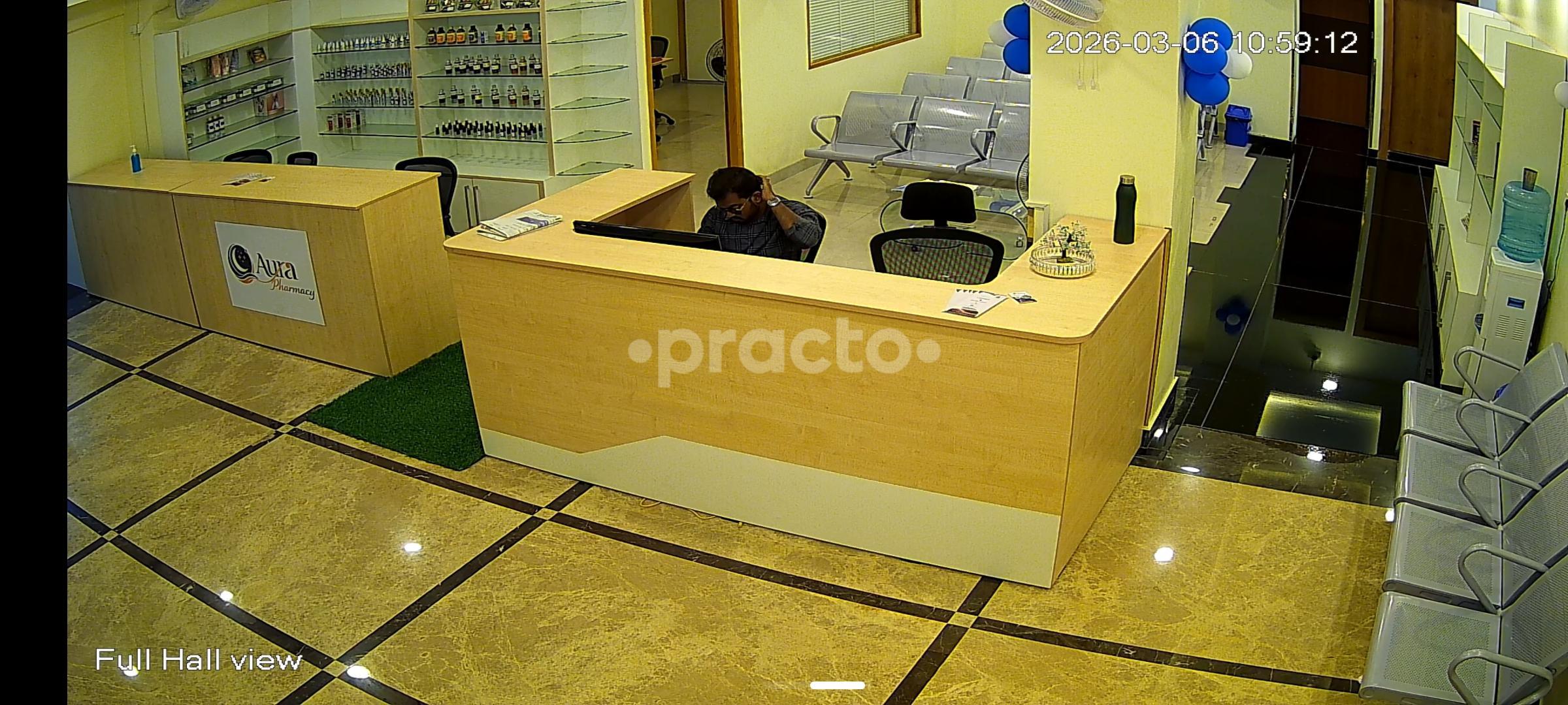 Reception Area at Aura Ayush Clinic Thousand Lights Chennai