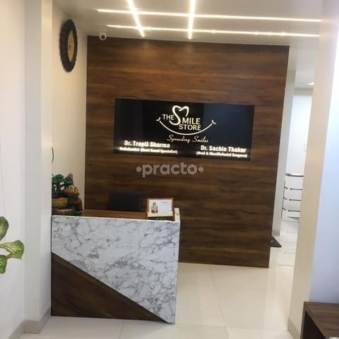 Reception Area at The Smile Store Dental Clinic Vaishali Nagar Indore