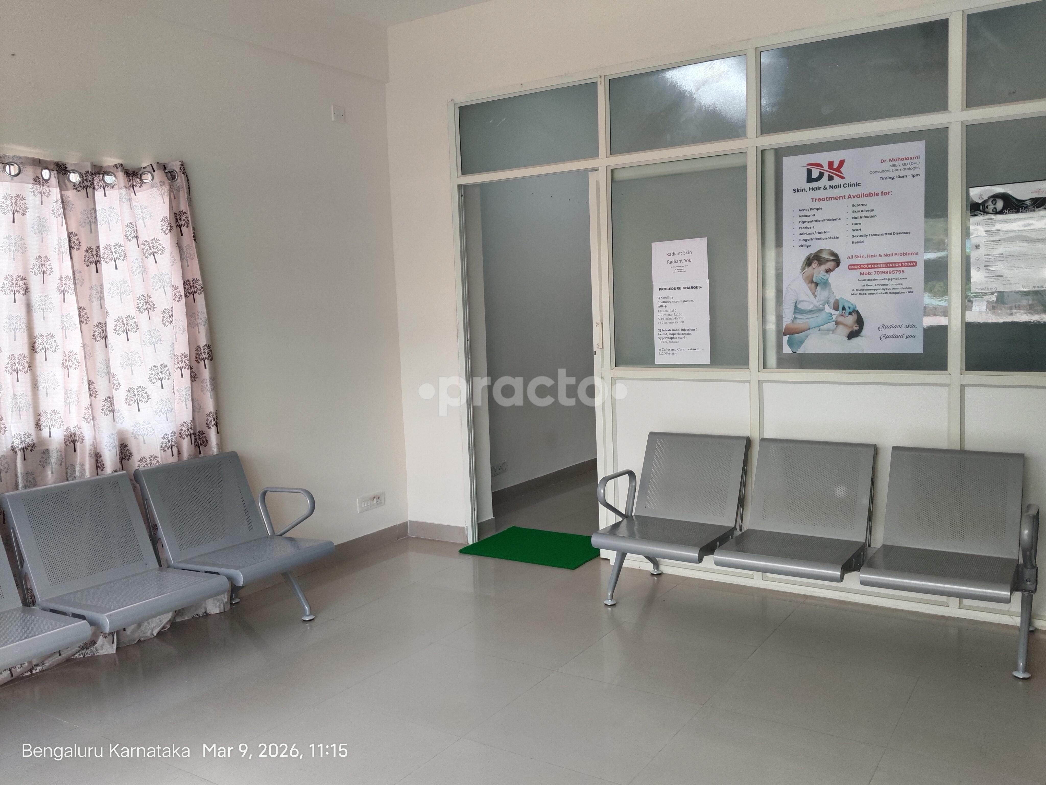 Waiting Area at DK Skin Hair and Nail Clinic Byatarayanapura Bangalore
