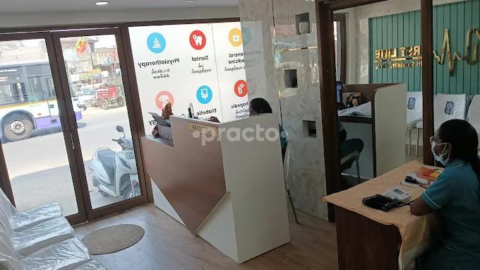 Reception Area at Firstline Multispeciality Clinic Red Hills Chennai