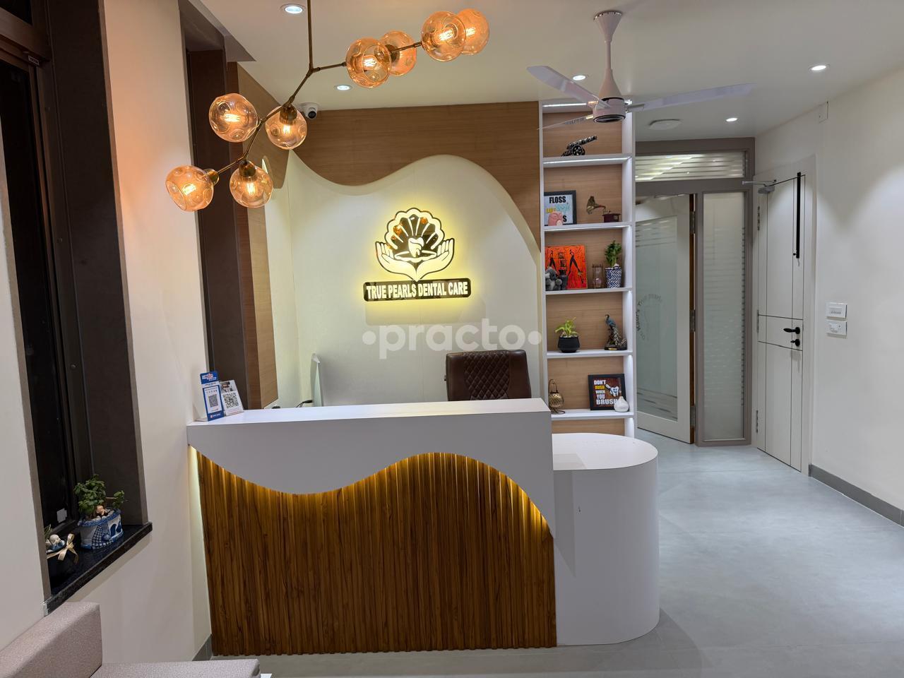 Reception Area at Dr. Kaur's True Pearls Dental Care Harmu Housing Colony Ranchi