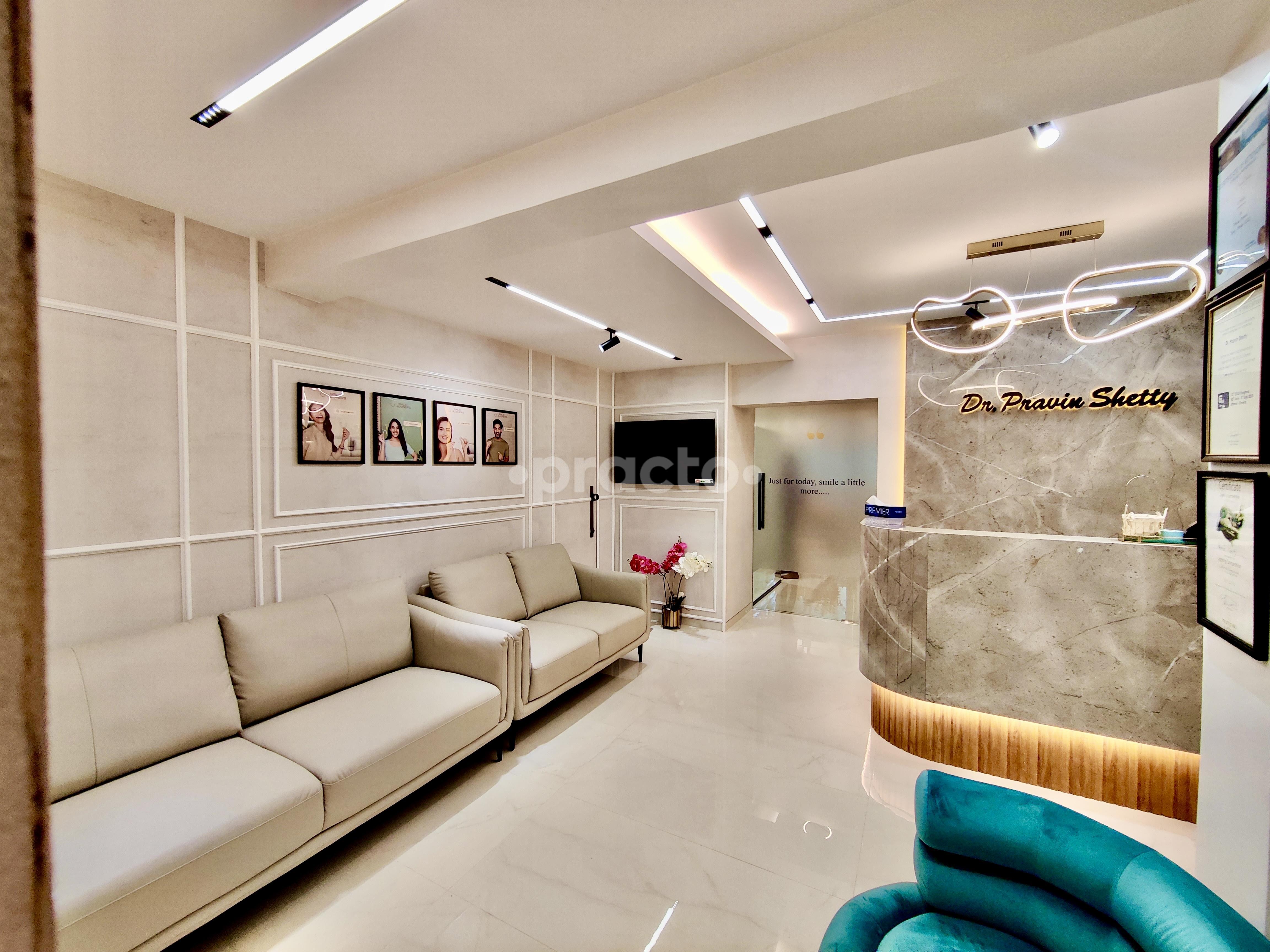 Reception Area at Dr.Pravin Shetty's Center for Braces & Aligners Khar West Mumbai