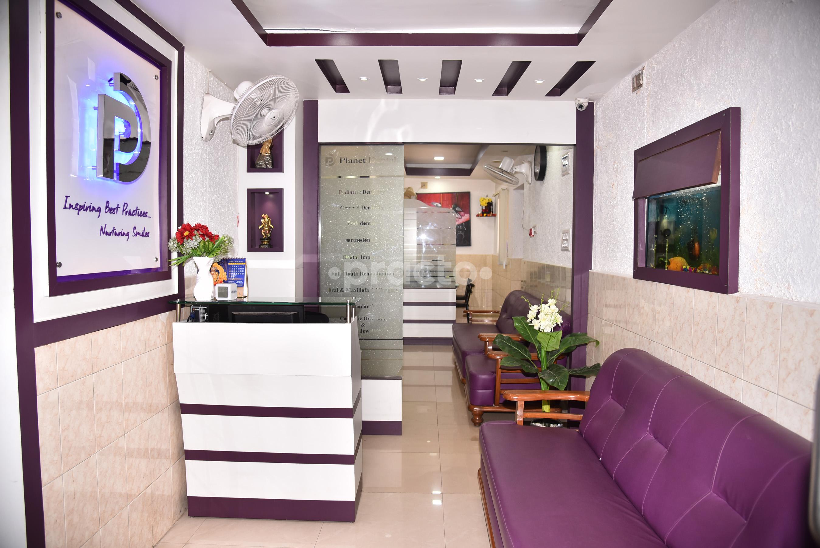 Reception Area at Planet Dental Malleswaram Bangalore