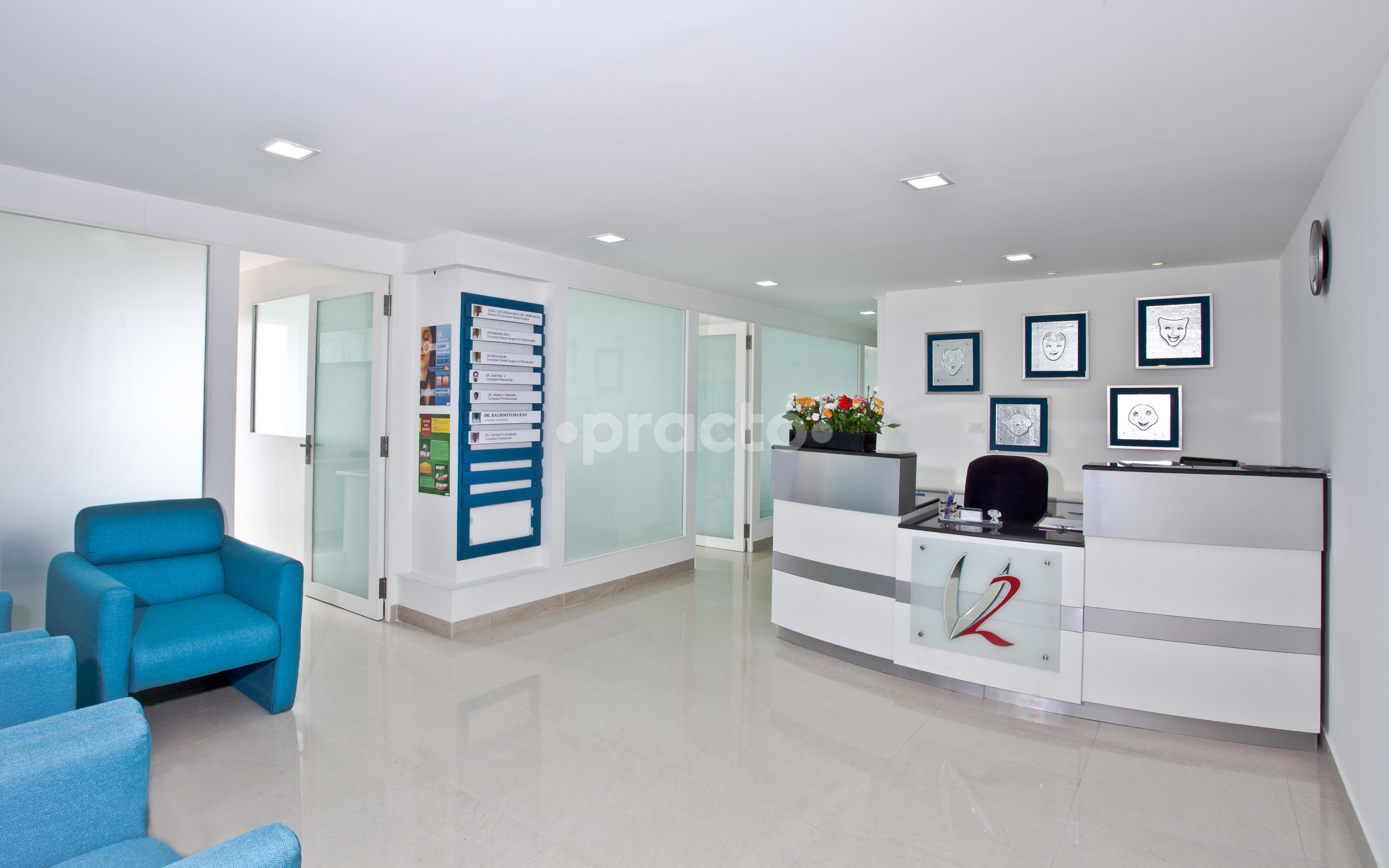 Reception at V2 E City Family Dental Center Electronics City Bangalore