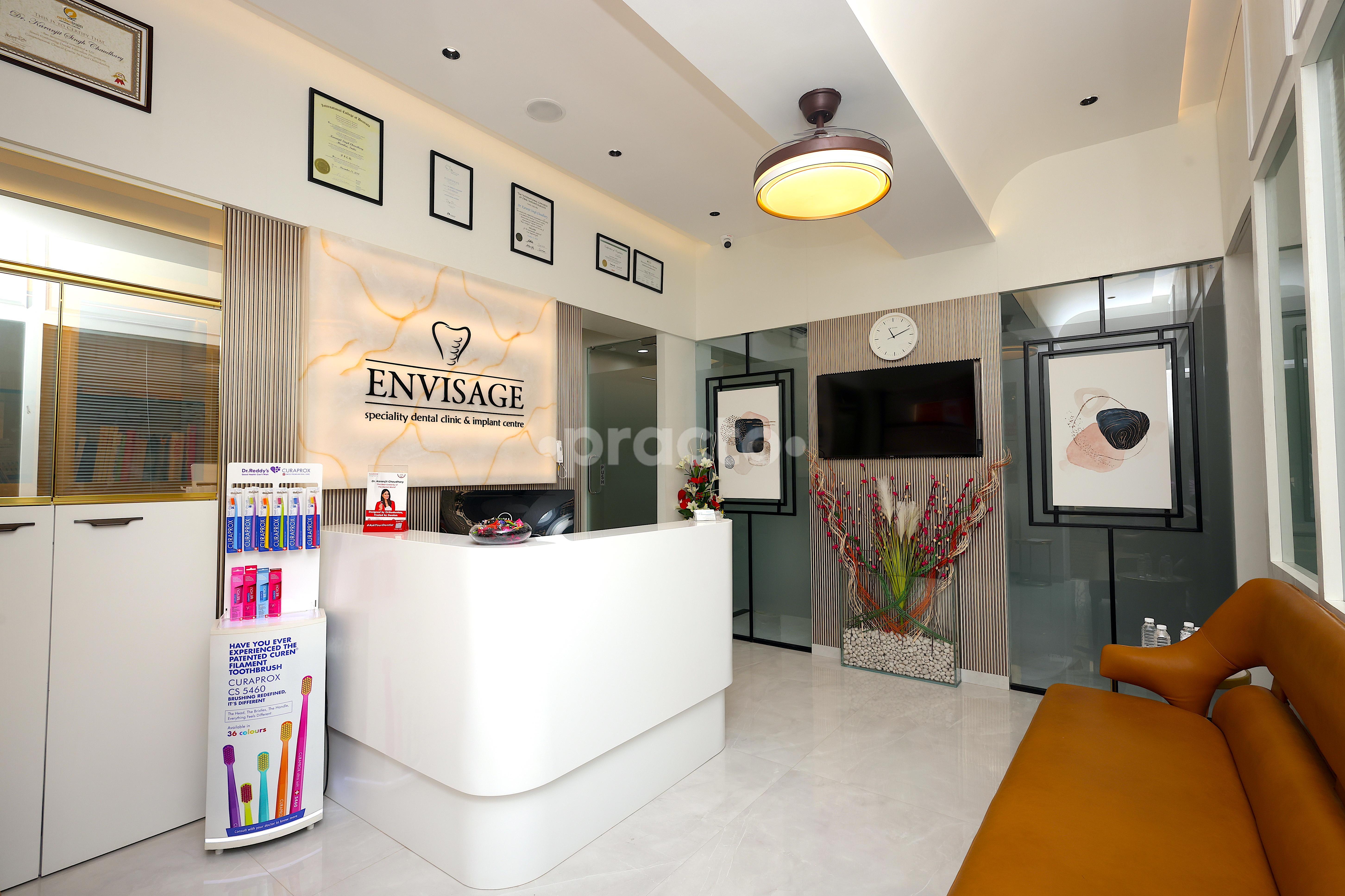 Reception Area at Envisage Speciality Dental Clinic Tilak Nagar Mumbai