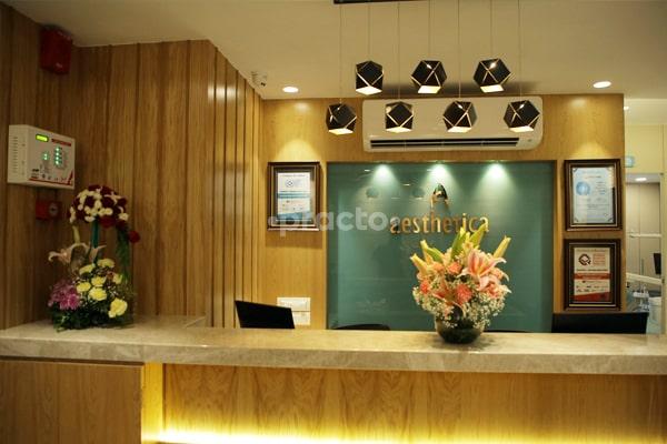 Reception Area at Aesthetica Dental Implant Clinic Camac Street Kolkata