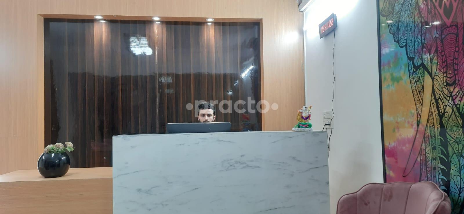 Reception Area at AD Health Centre Sector 76 Noida