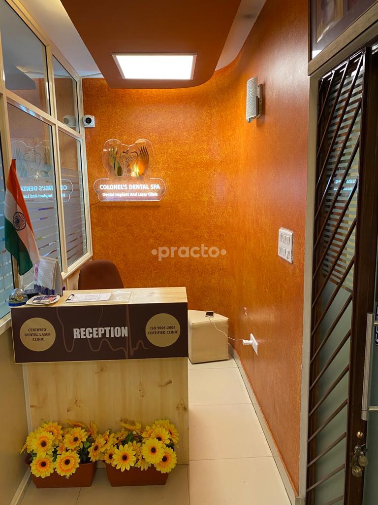 Reception Area at Colonel's Dental Spa Frazer Town Bangalore