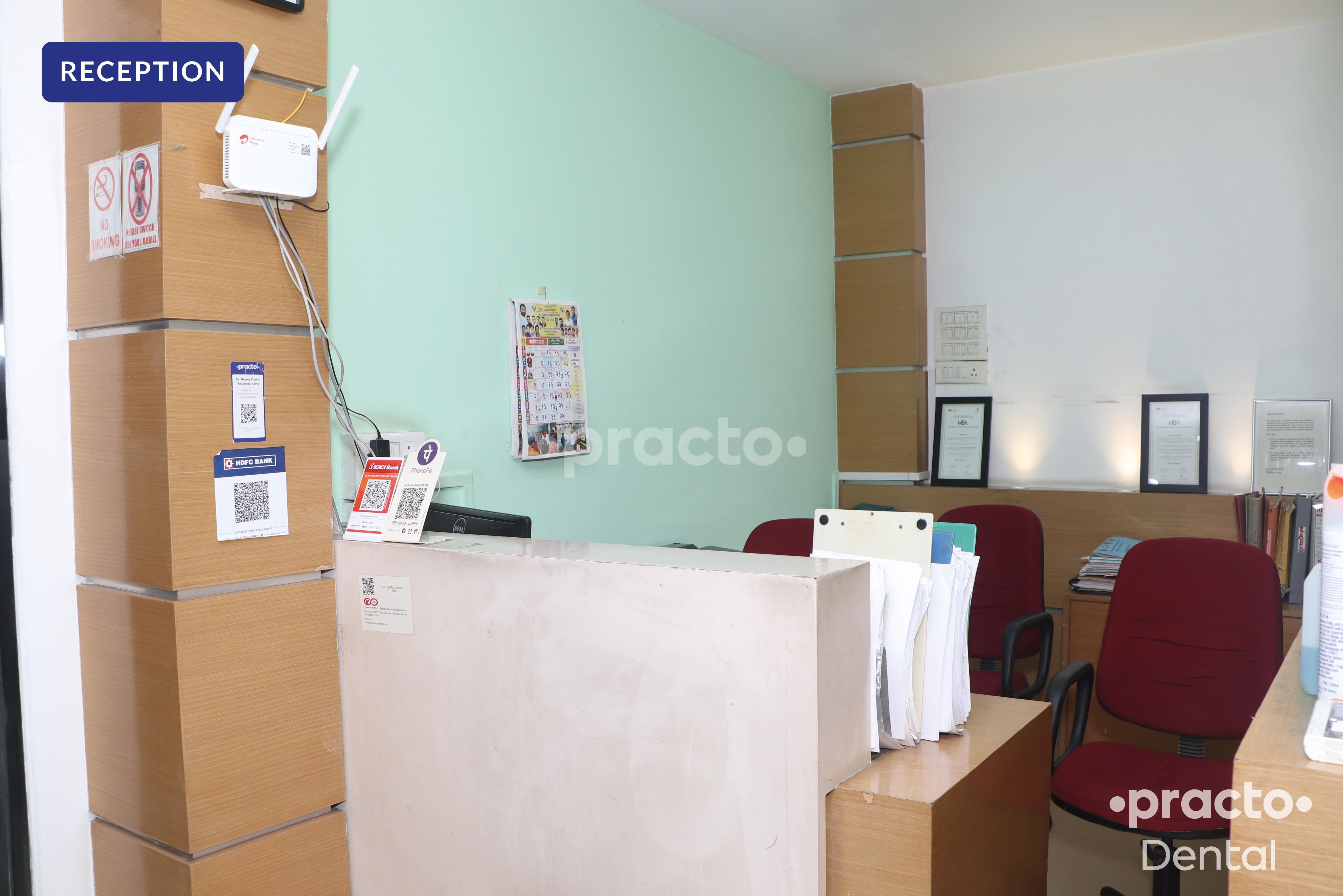 Reception Area at Dr. Nisarg Shah's The Dental Clinic Thane West Thane
