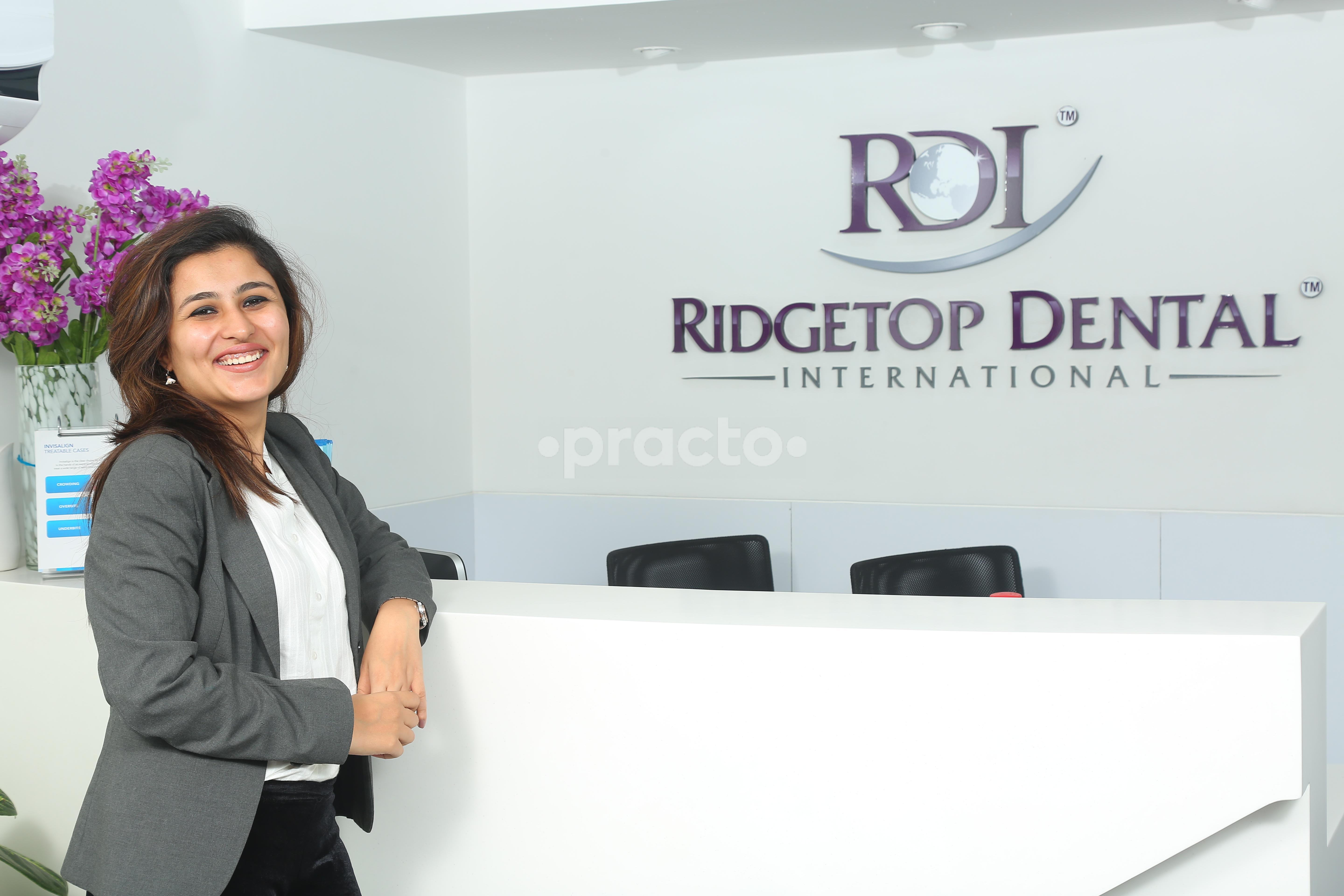 Reception at Ridgetop Dental International MG Road Bangalore