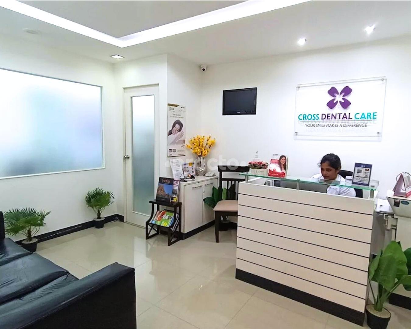 Reception Area at Cross Dental Care Sahakaranagar Bangalore