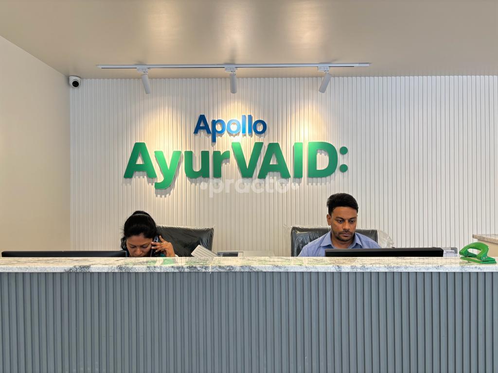 Reception Area at Apollo AyurVAID Hospitals Domlur Bangalore