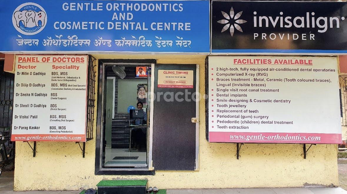 Establishment board at Gentle Orthodontics And Cosmetic Dental Centre Vashi Navi Mumbai