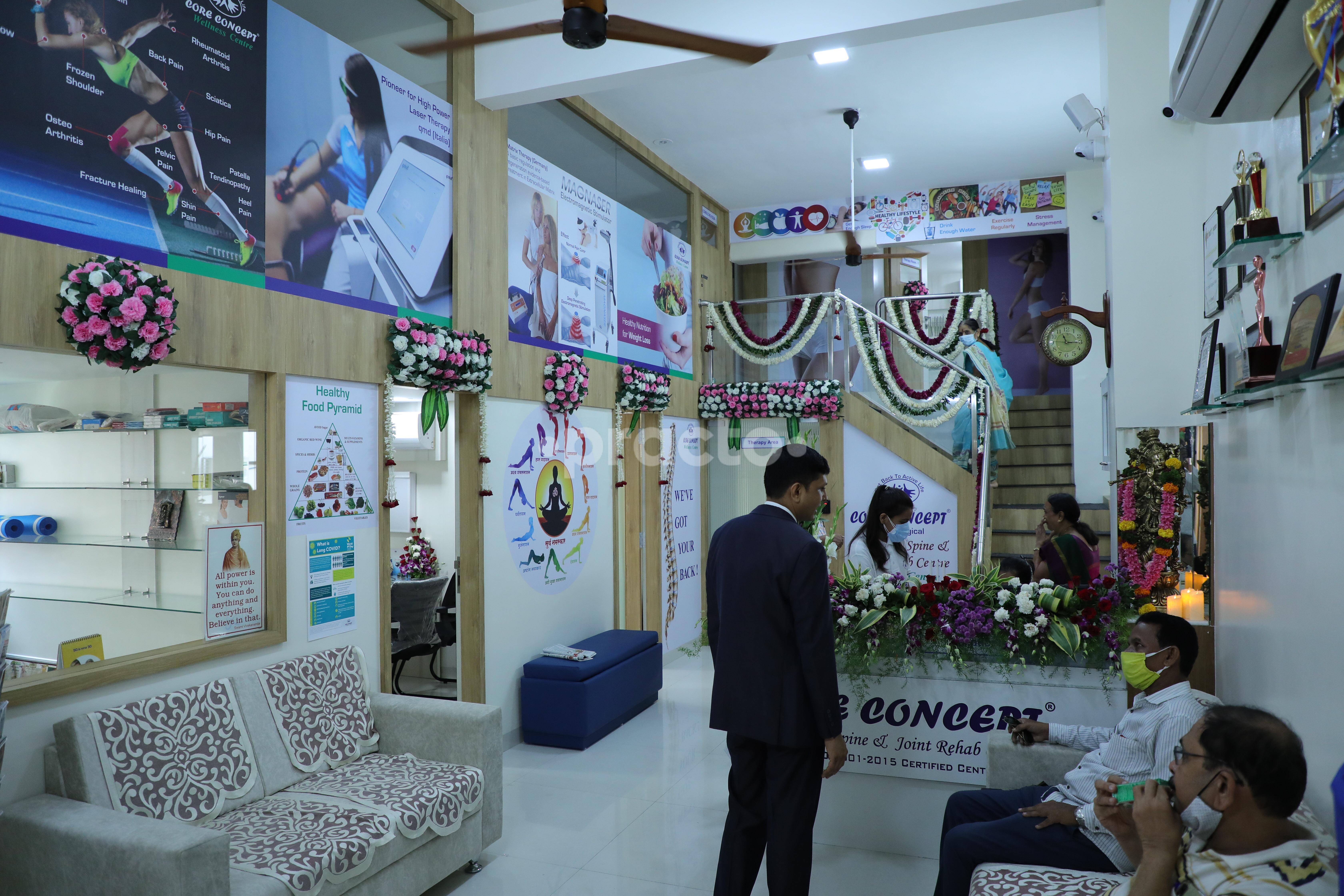 Reception Area at Core Concept Wellness Centre Deccan Gymkhana Pune