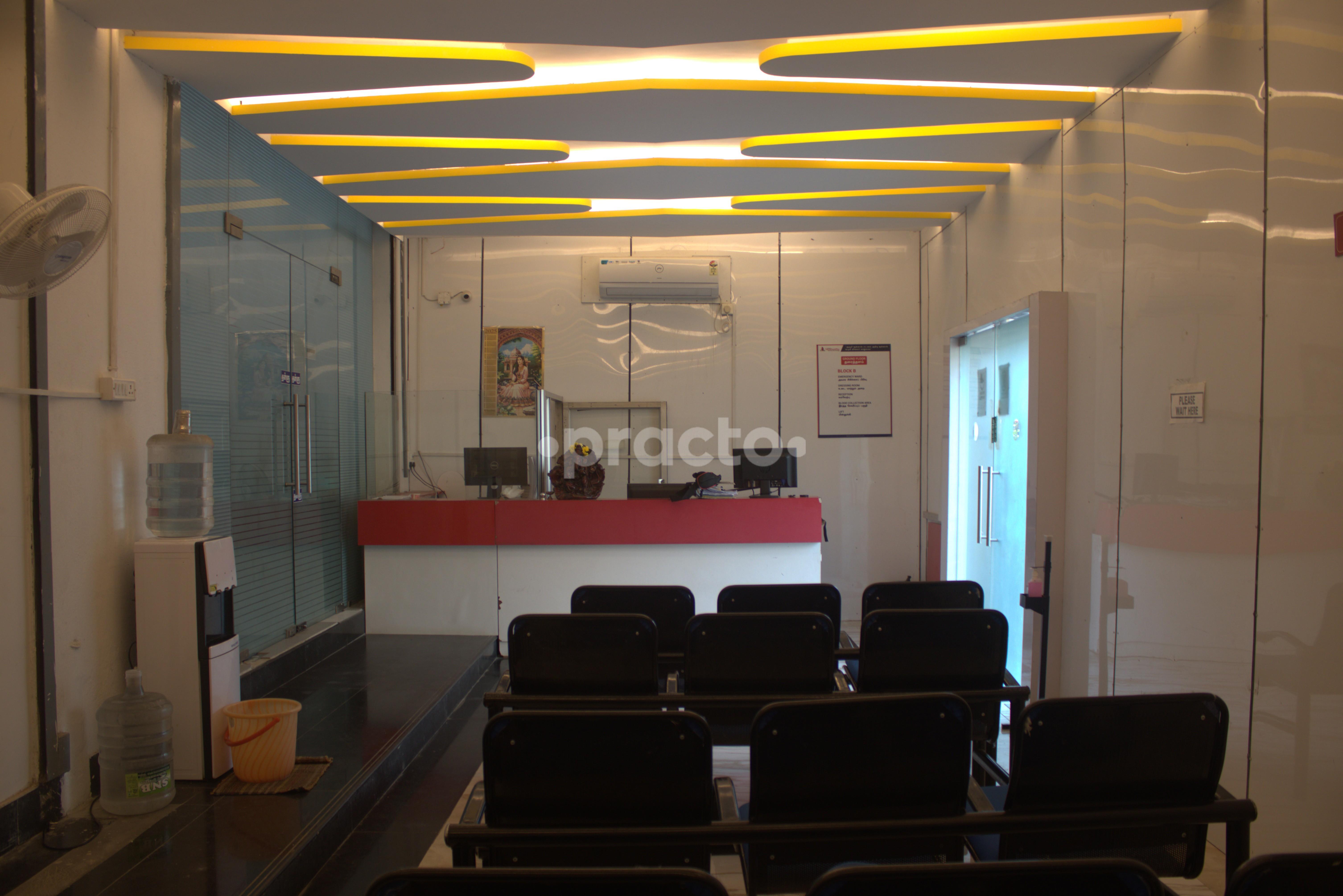 Reception Area at Saraswathy Multispeciality Hospital Madipakkam Chennai