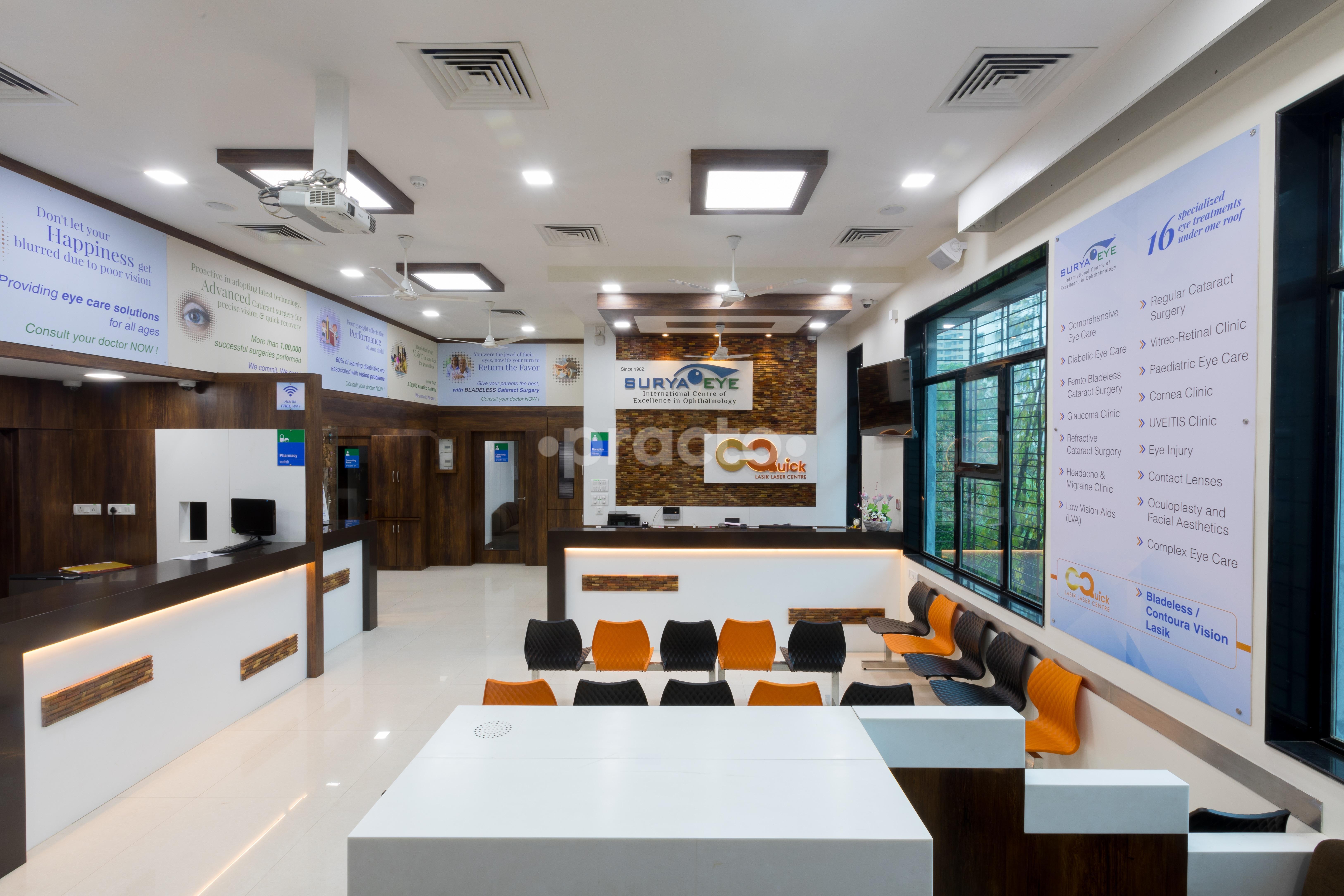 Reception Area at Surya Eye Institute & Research Center Mulund West Mumbai