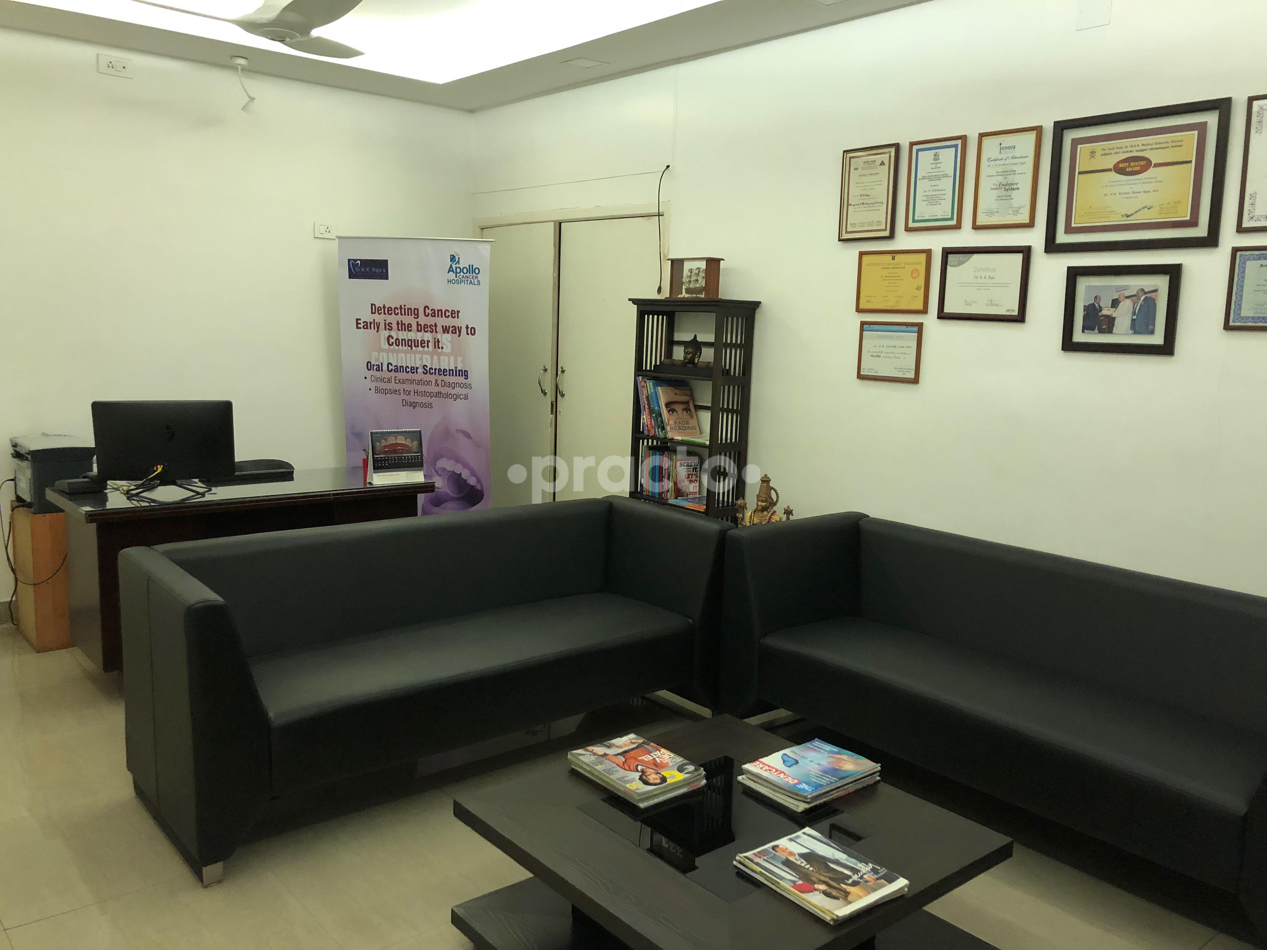 Reception at Dr.K.K.RAJA 's Dental and Dentofacial Centre St Thomas Mount Chennai