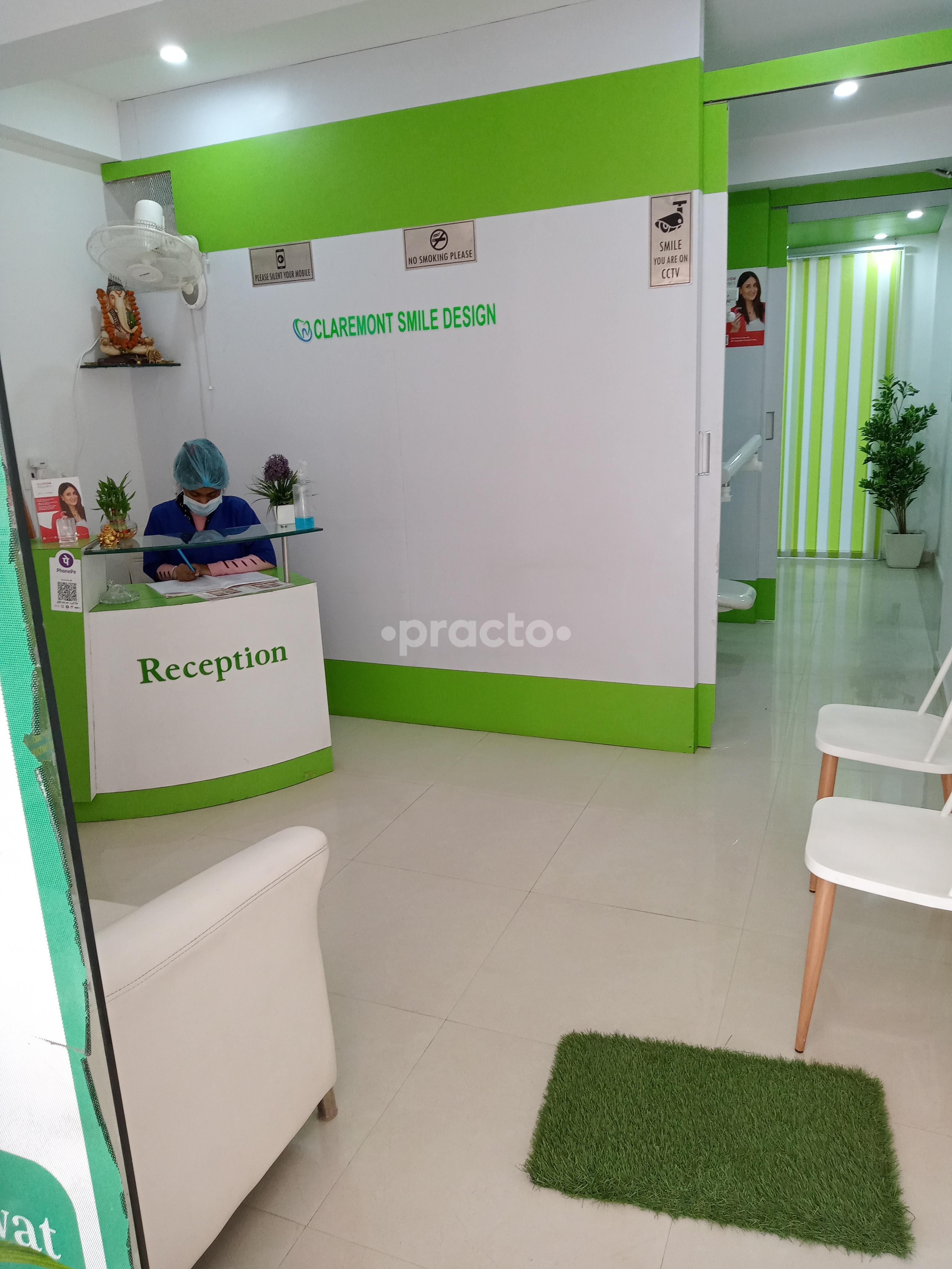 Reception Area at Claremont Smile Design Dental Clinic Gurgaon Sector 47 Gurgaon