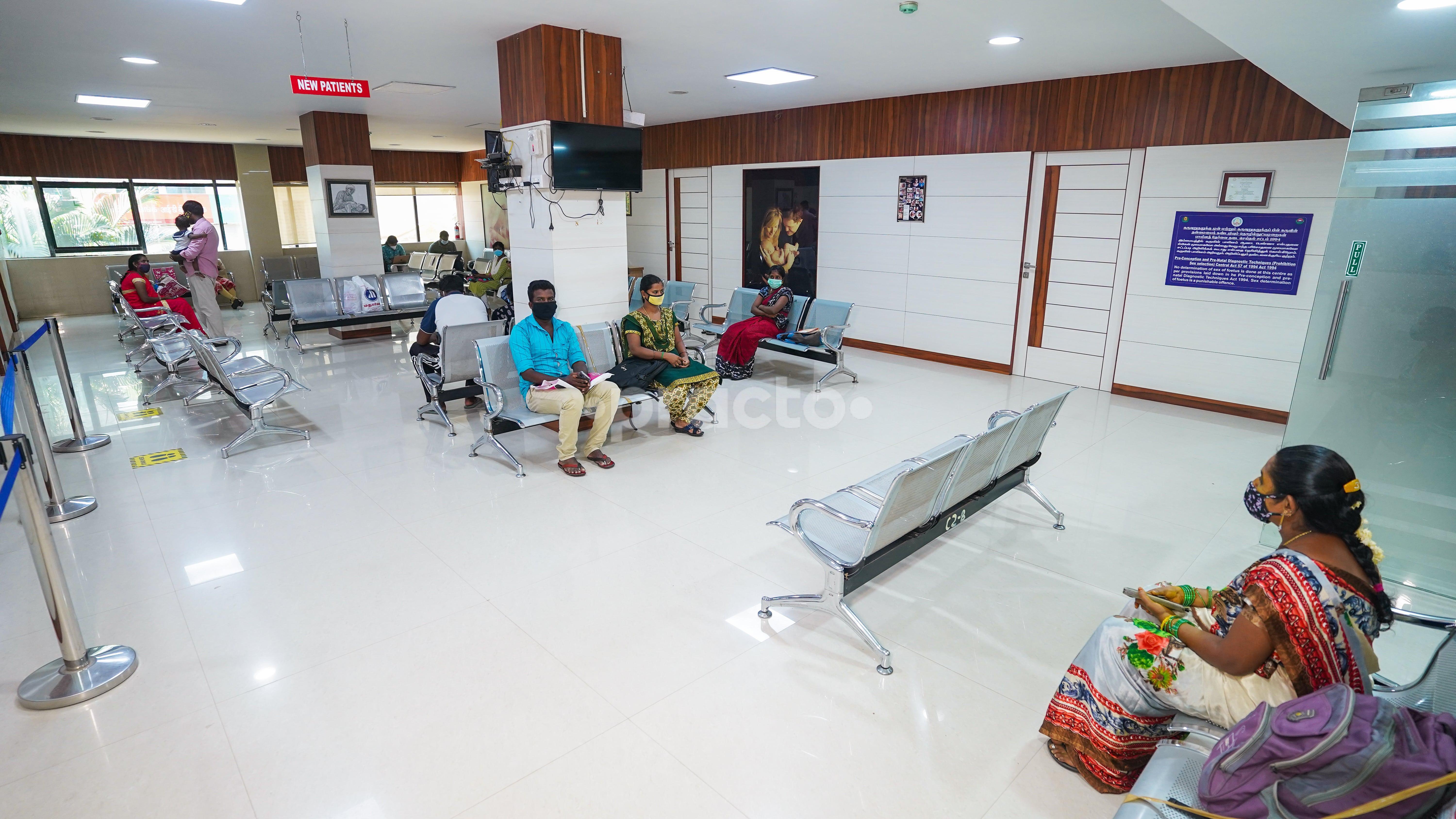 Waiting Area at Aakash Fertility Centre & Hospital Vadapalani Chennai