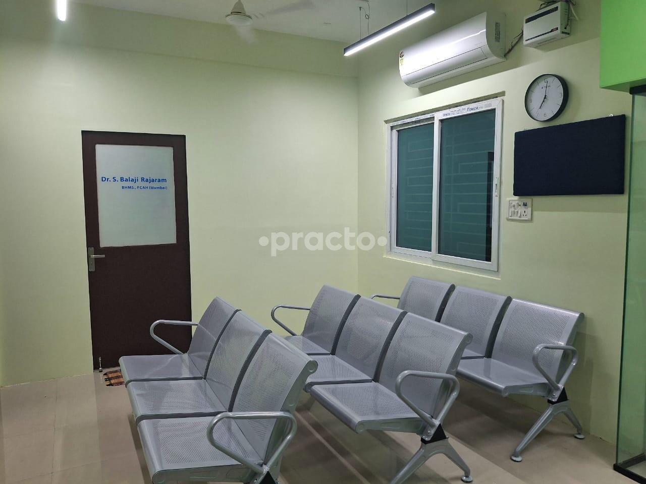 Reception Area at Sri Sai Homeo Clinic Thiruvanmiyur Chennai