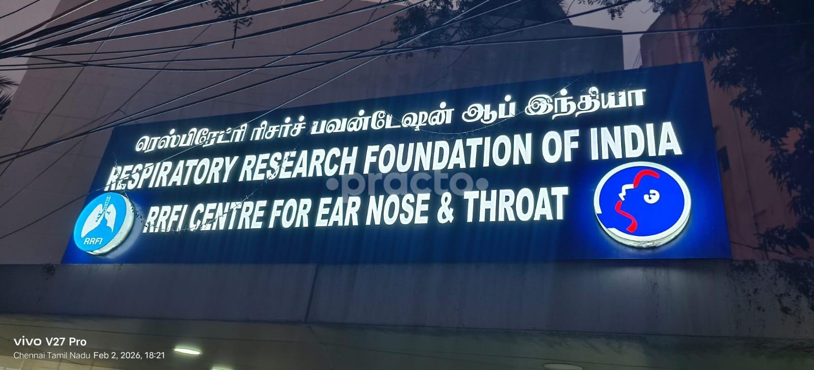 Entrance at Respiratory Research Foundation of India West Mambalam Chennai