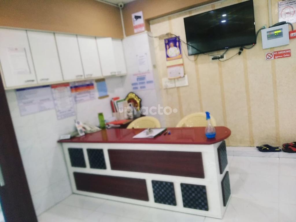 Reception desk at Shree Raj Hospital Bopal Ahmedabad