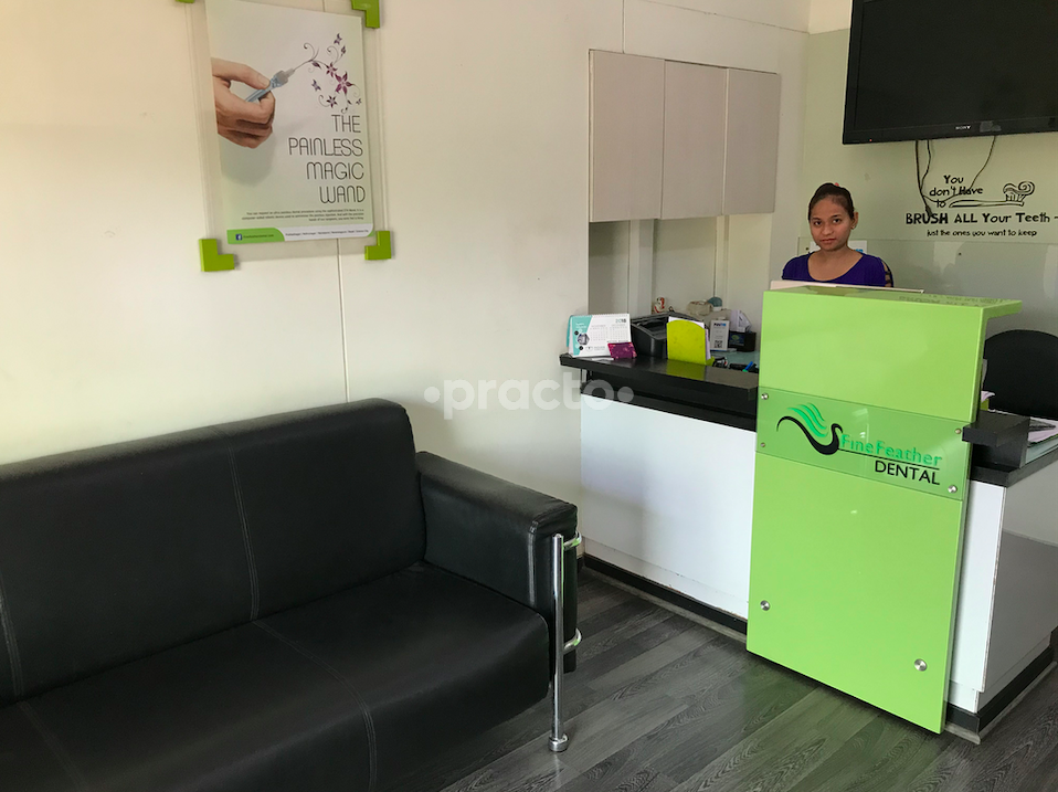 Reception at Fine Feather Dental Clinic Nehru Nagar Ahmedabad
