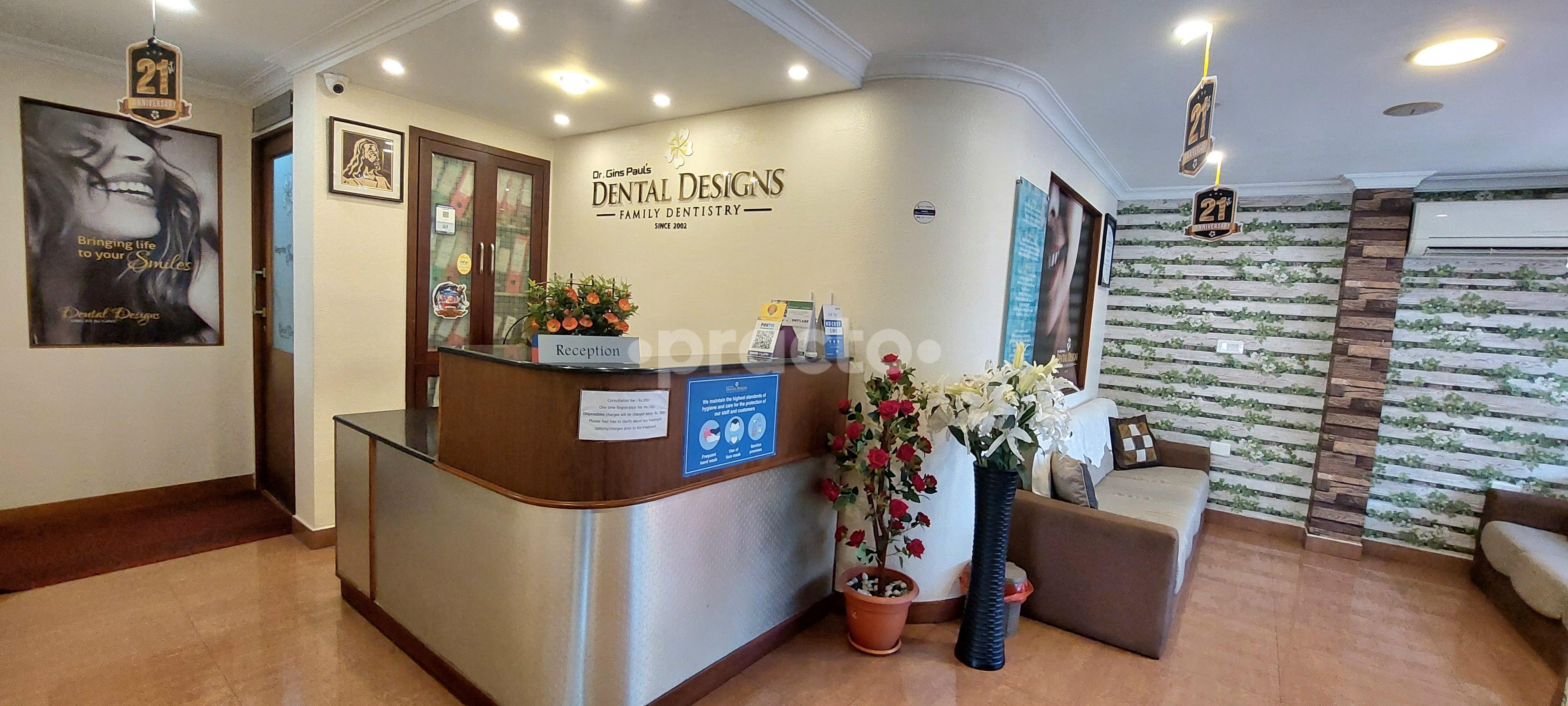 Reception Area at Dental Designs Kuravankonam Thiruvananthapuram
