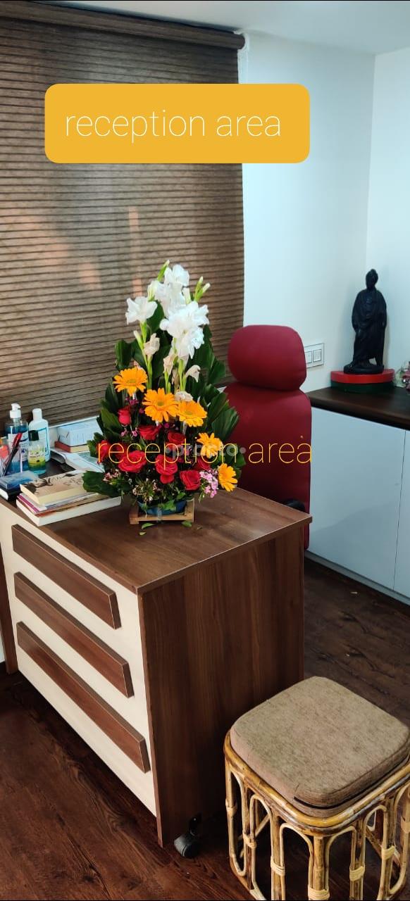 Reception Area at Matricare clinic Telephone Nagar Indore