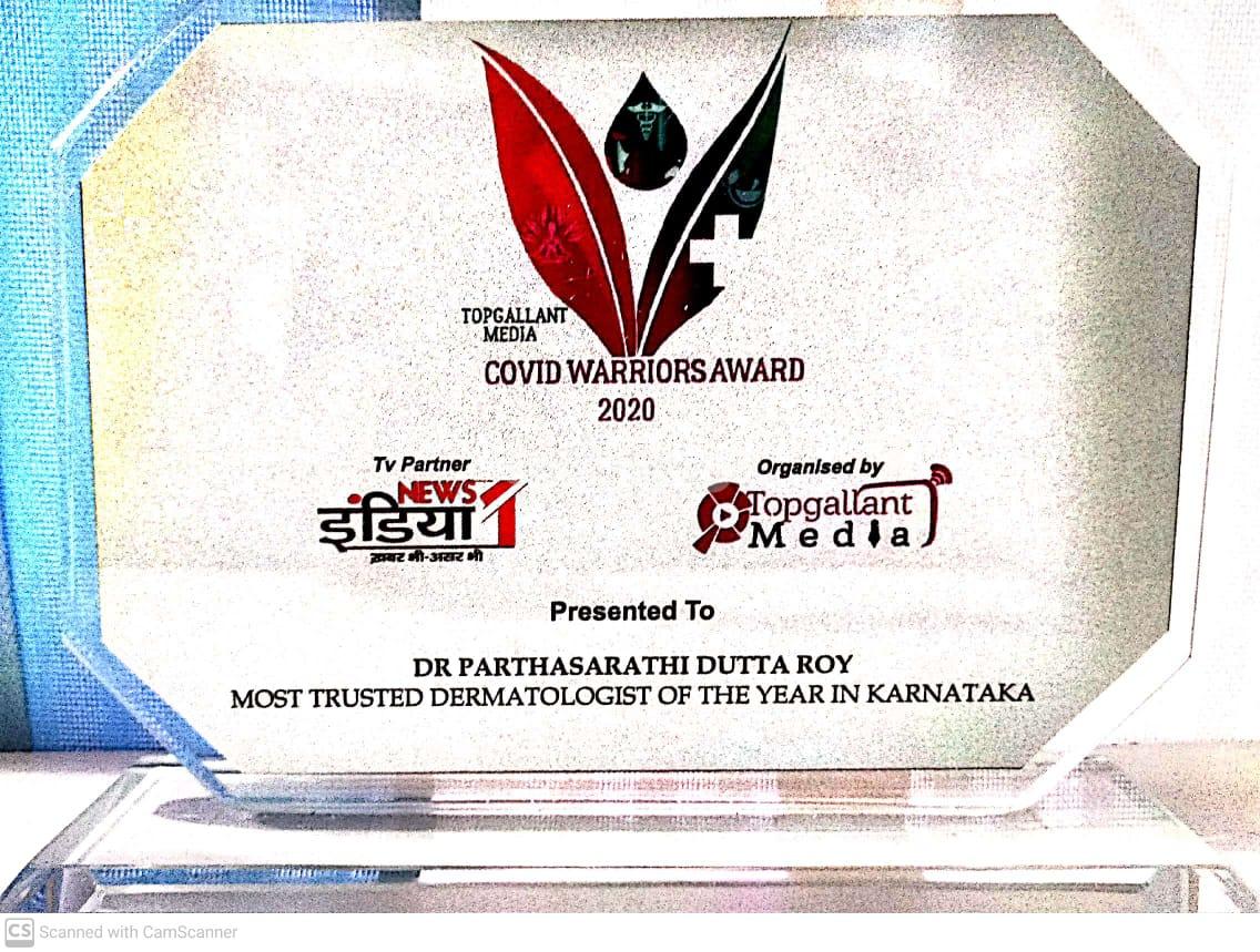 Awards & Certificates at Dr. Parthasarathi's Hair and Skin Hospitals Indiranagar Bangalore
