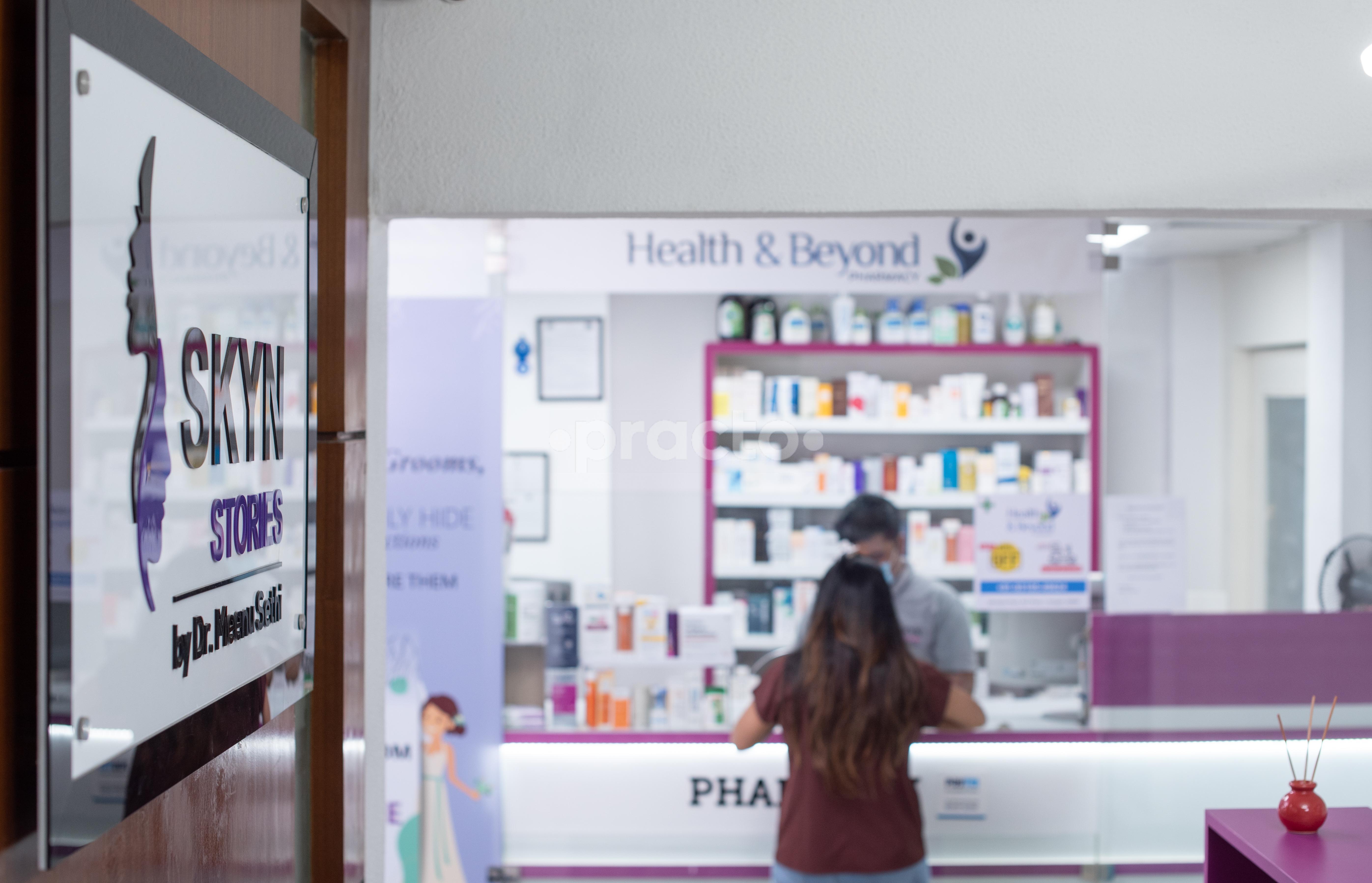 Pharmacy store at Skyn Stories By Dr. Meenu Sethi DLF Phase I Gurgaon