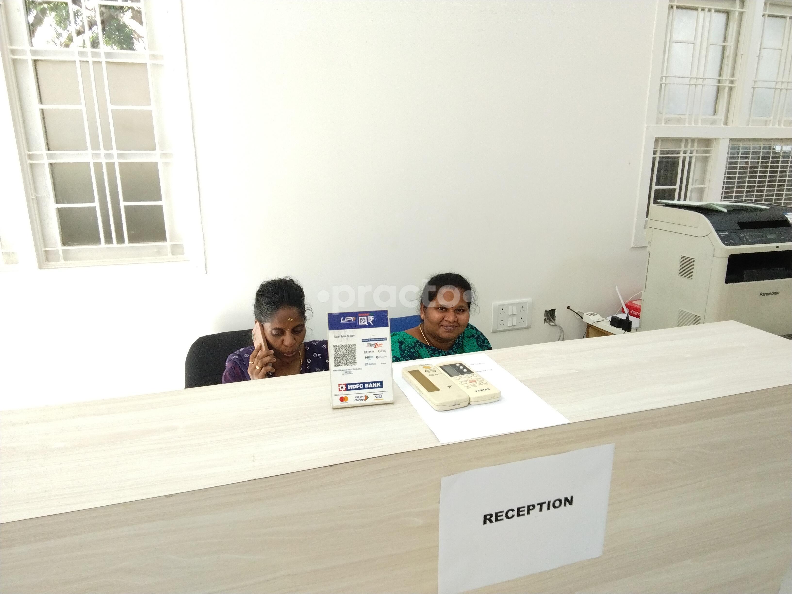 Reception Area at Amrutanjan's Advanced Pain Management Center (APMC) Mylapore Chennai