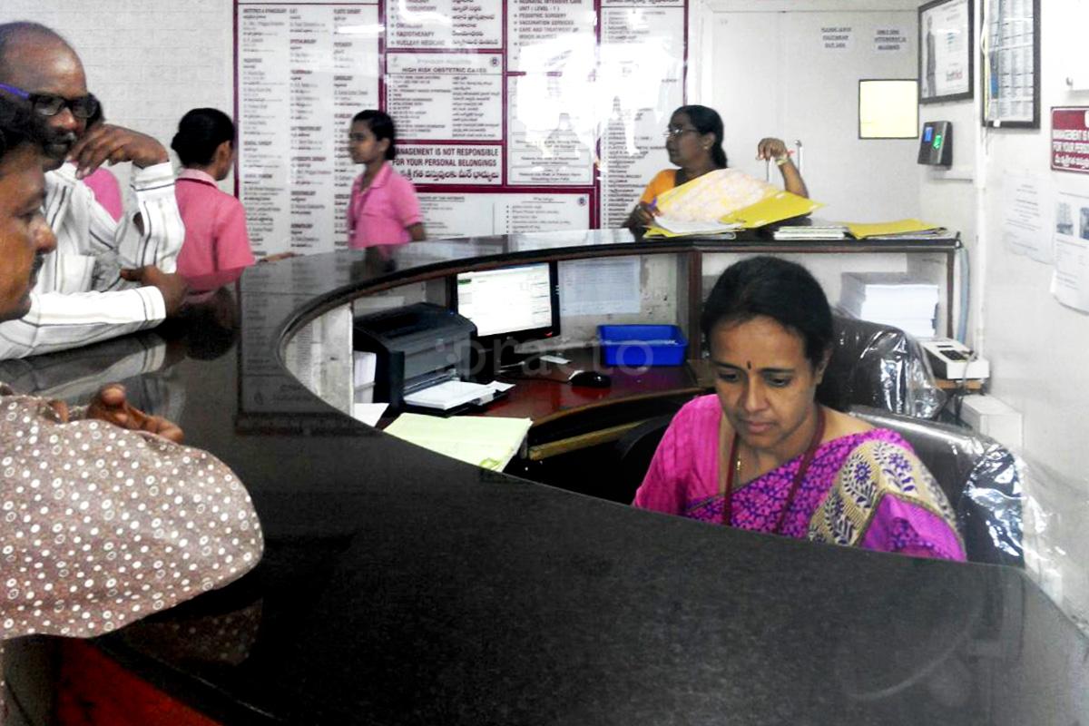 Reception at Pranaam Hospital Madinaguda Hyderabad