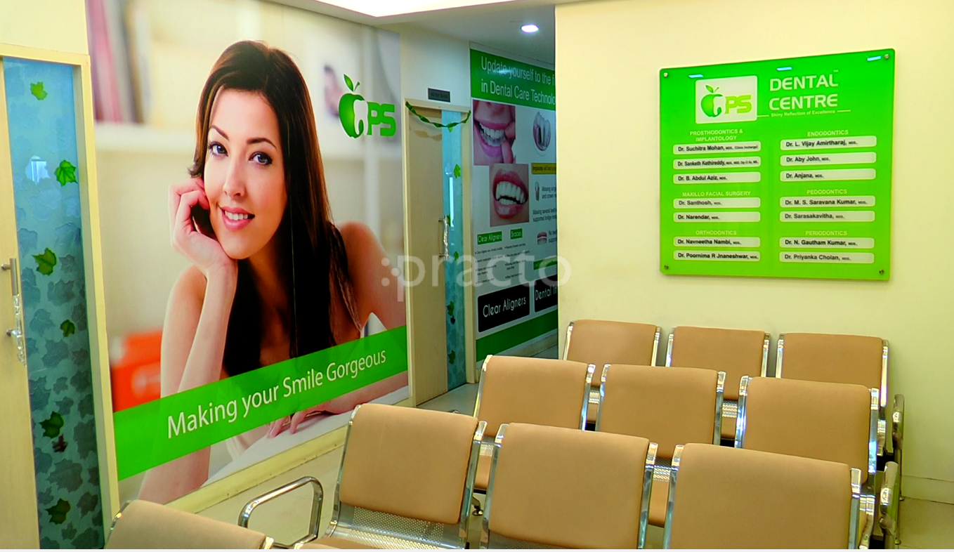 Waiting Area at PS Dental Centre T Nagar Chennai