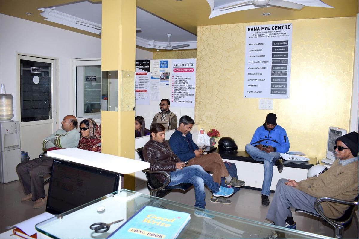 Waiting Area at Rana Eye Centre Rohini Delhi
