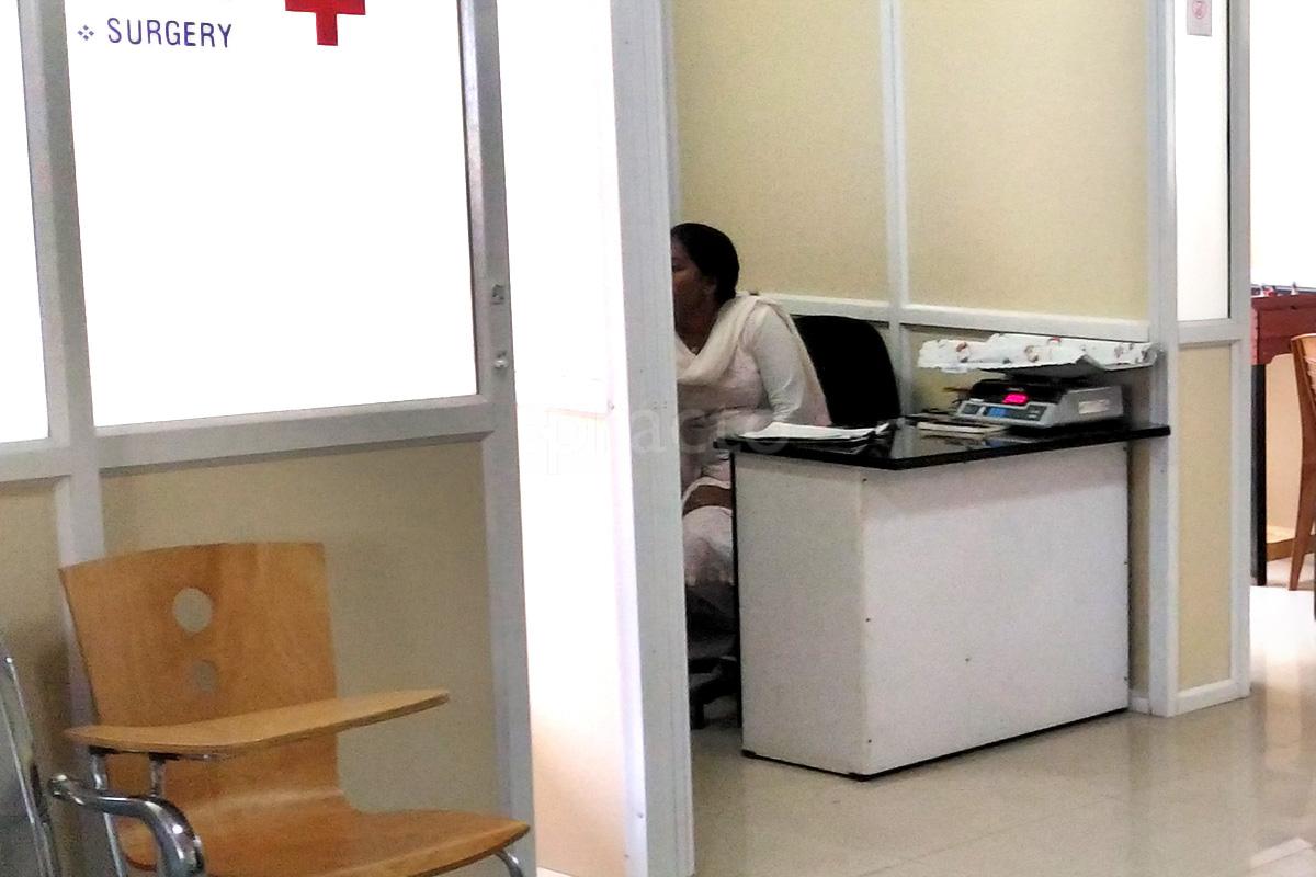 Reception at Shantha Polyclinic Frazer Town Bangalore