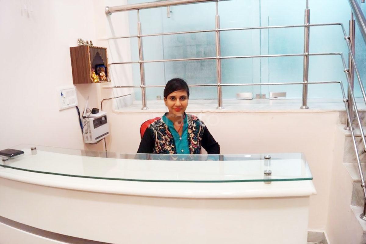 Reception at Clinic Skin Essence Patel Nagar East Delhi