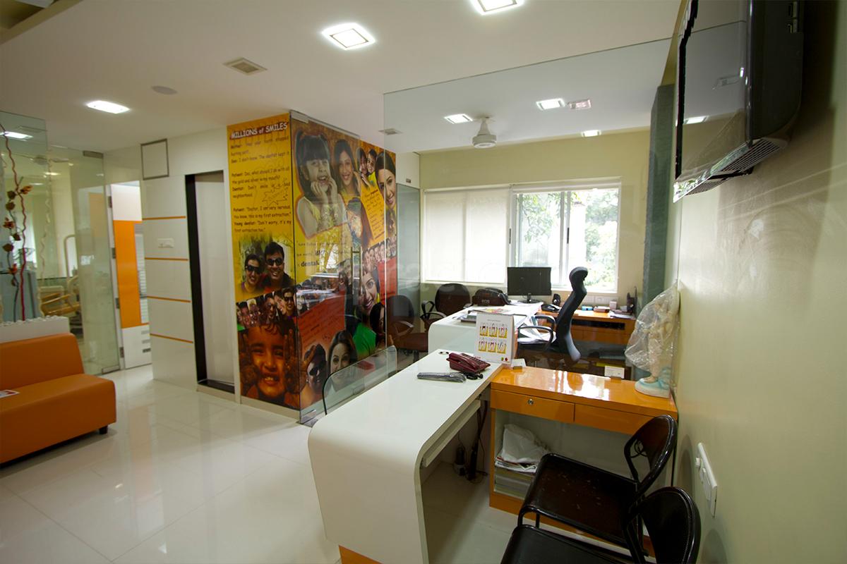 Reception at Smile Gallery Dental Care Centre Kothrud Pune
